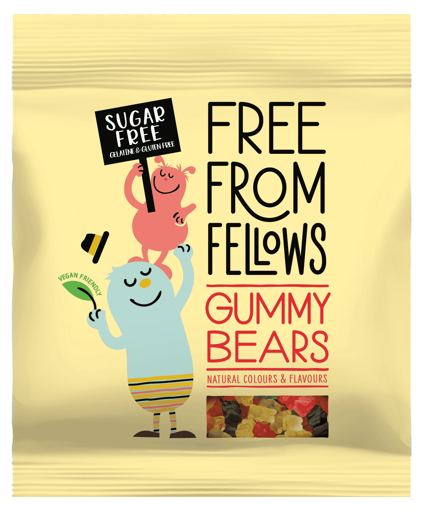 10 x Free From Fellows Gummy Bears - 100g