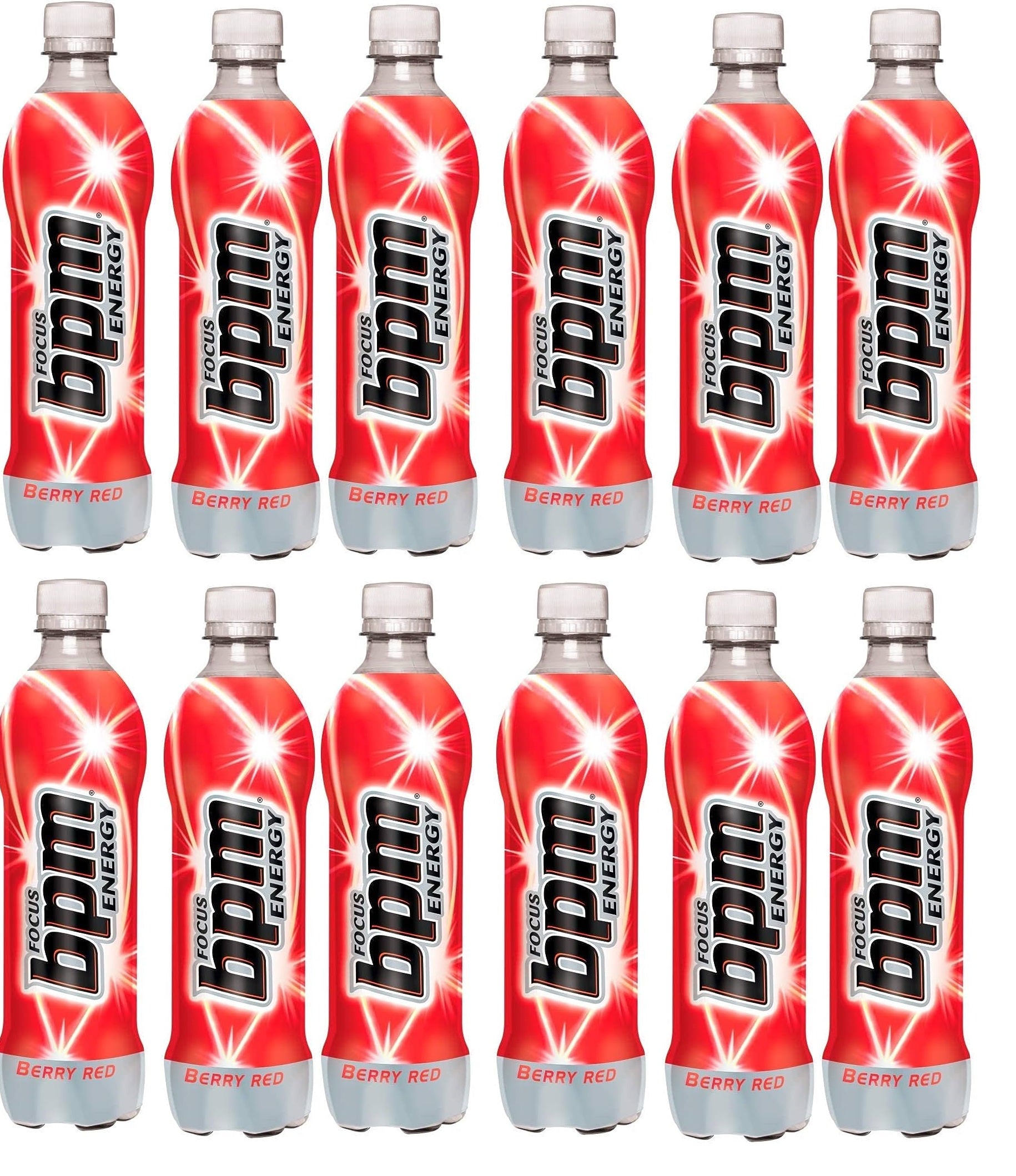 12 x Bpm Energy Focus Berry Red 500Ml