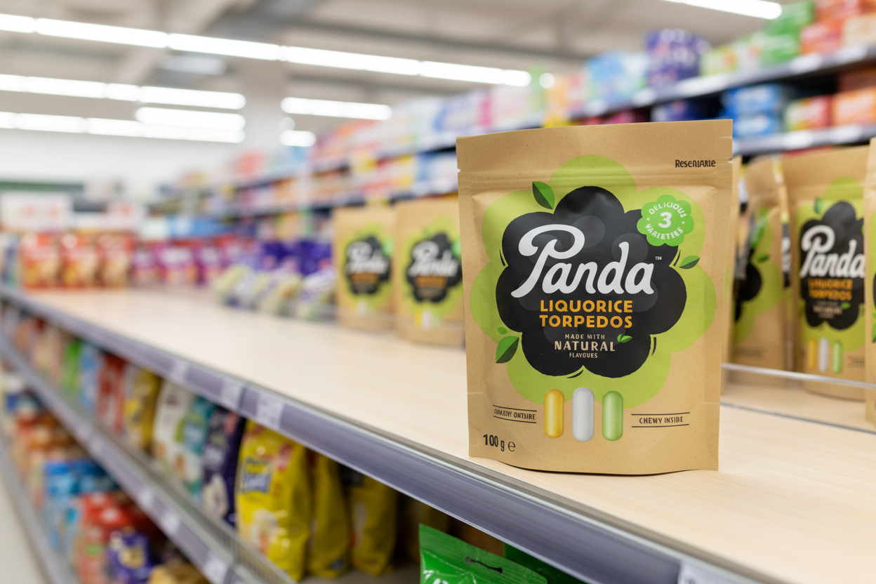 18 x Panda Natural Liquorice Torpedos - 100g