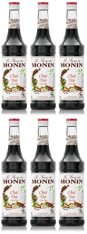 6 x Monin Chai Tea Syrup - 70Cl