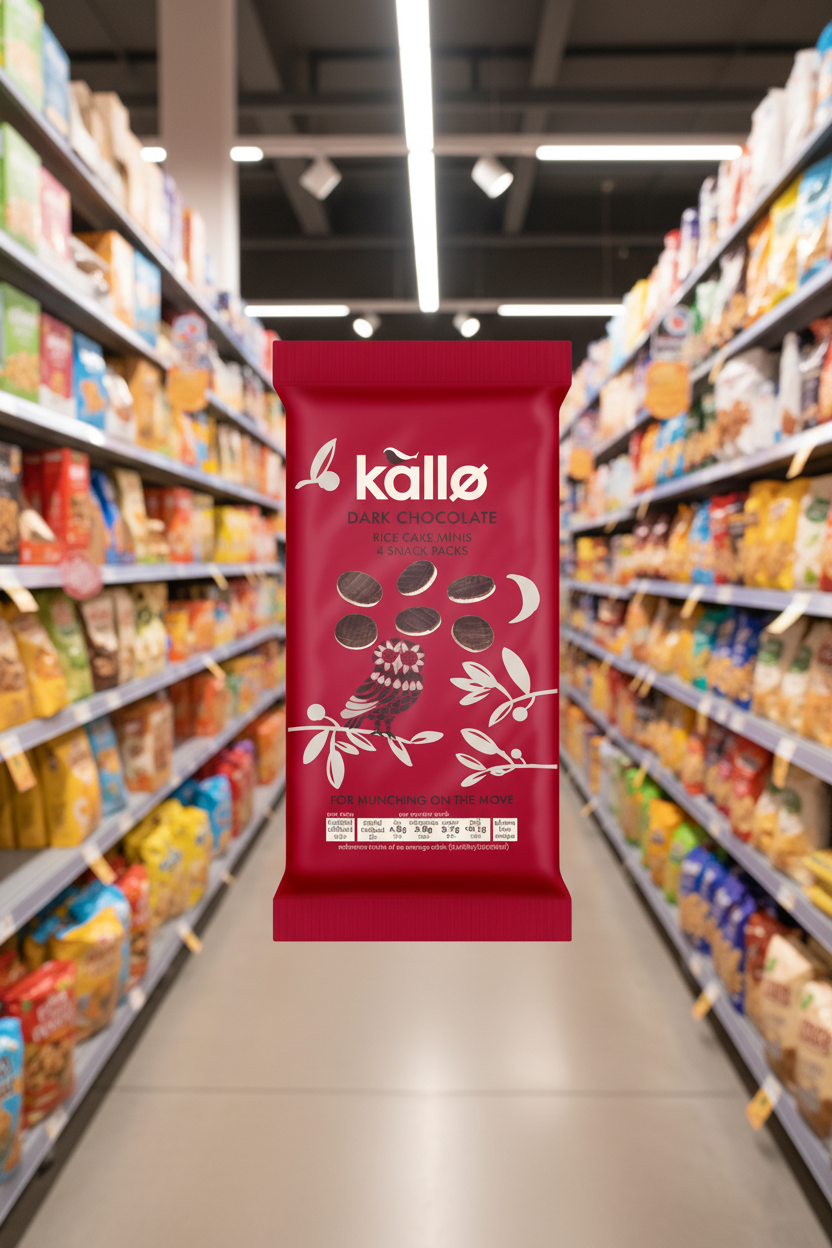 Kallo Belgian Dark Chocolate Rice Cake Minis - 84g