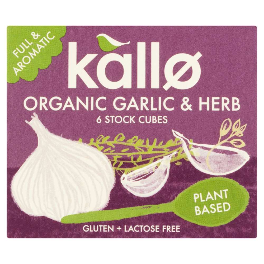 Kallo Organic Garlic & Herb Stock Cubes - 66g