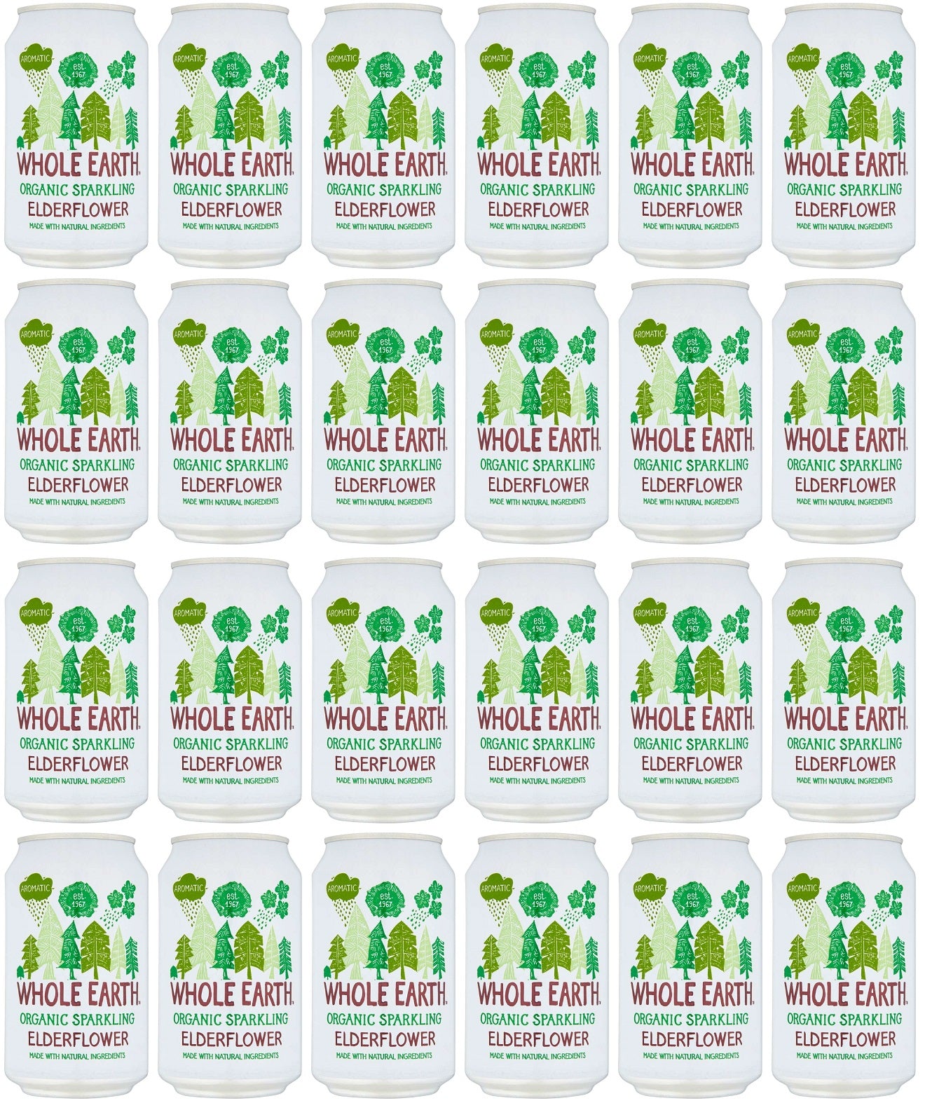 24 x Whole Earth Sparkling Elderflower - 330ml