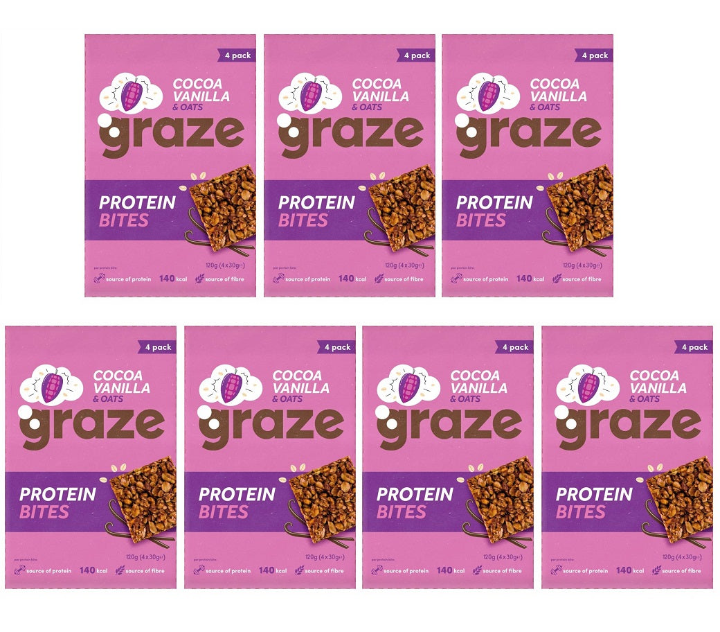 7 x Graze Cocoa Vanilla Oat Boosts 4 X 30G (120G)