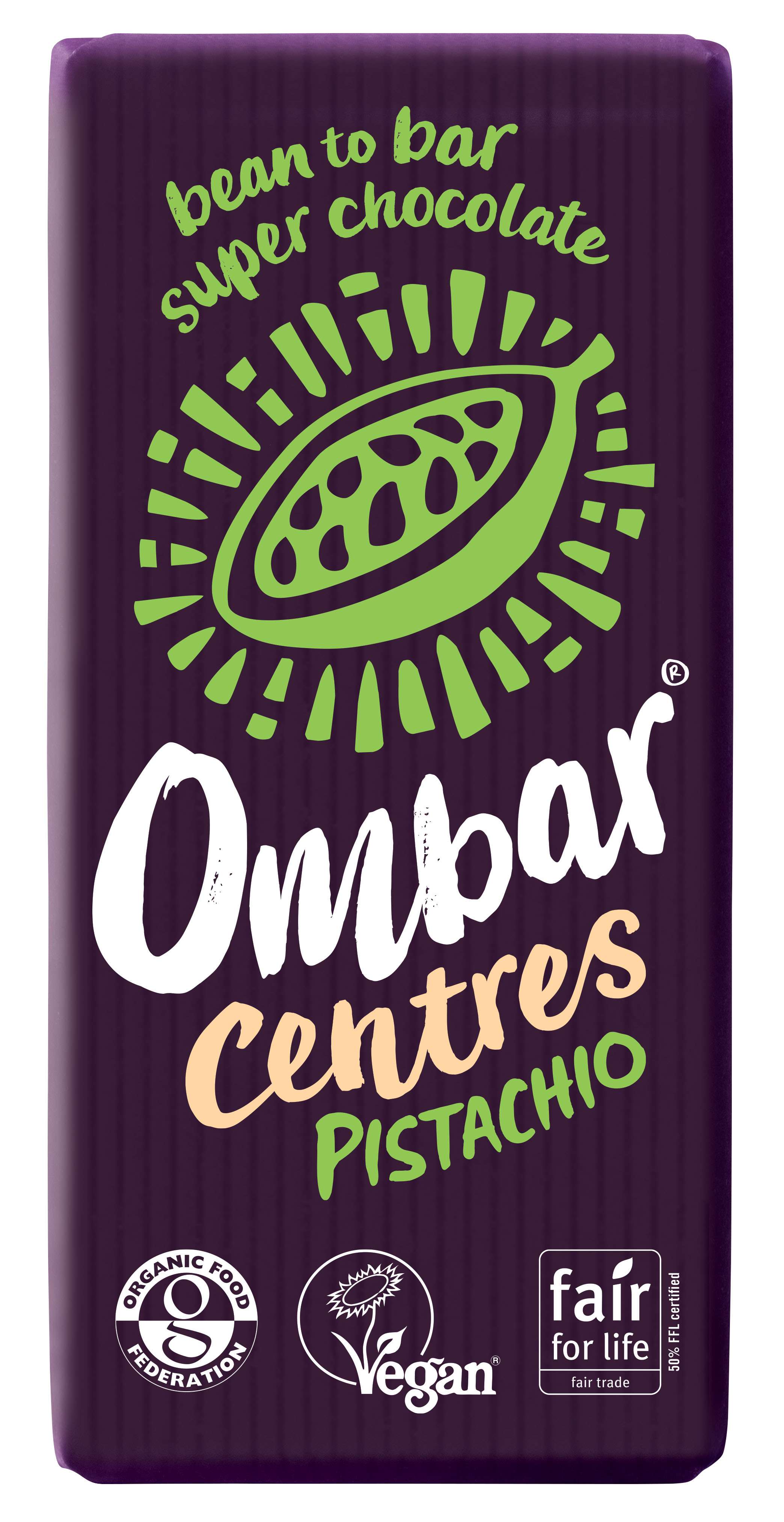 10 x Ombar Centres Pistachio - 70g