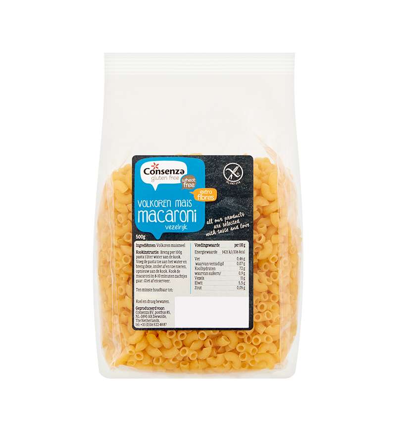 Consenza Corn macaroni wholegrain - 500g