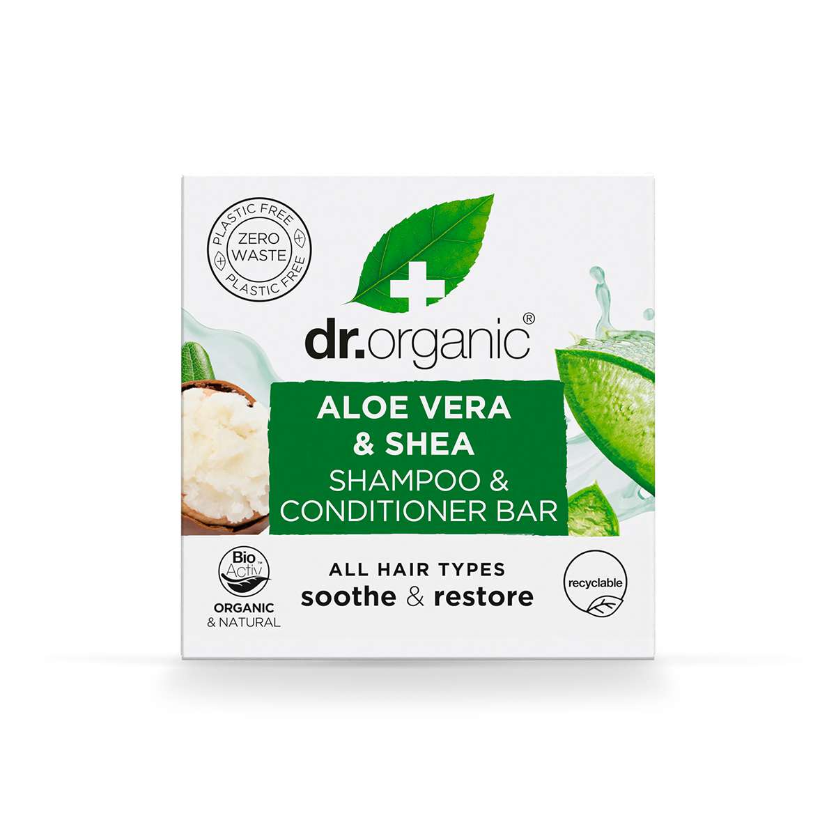 Dr Organic Aloe & Shea Shampoo & Conditioner Bar - 75g