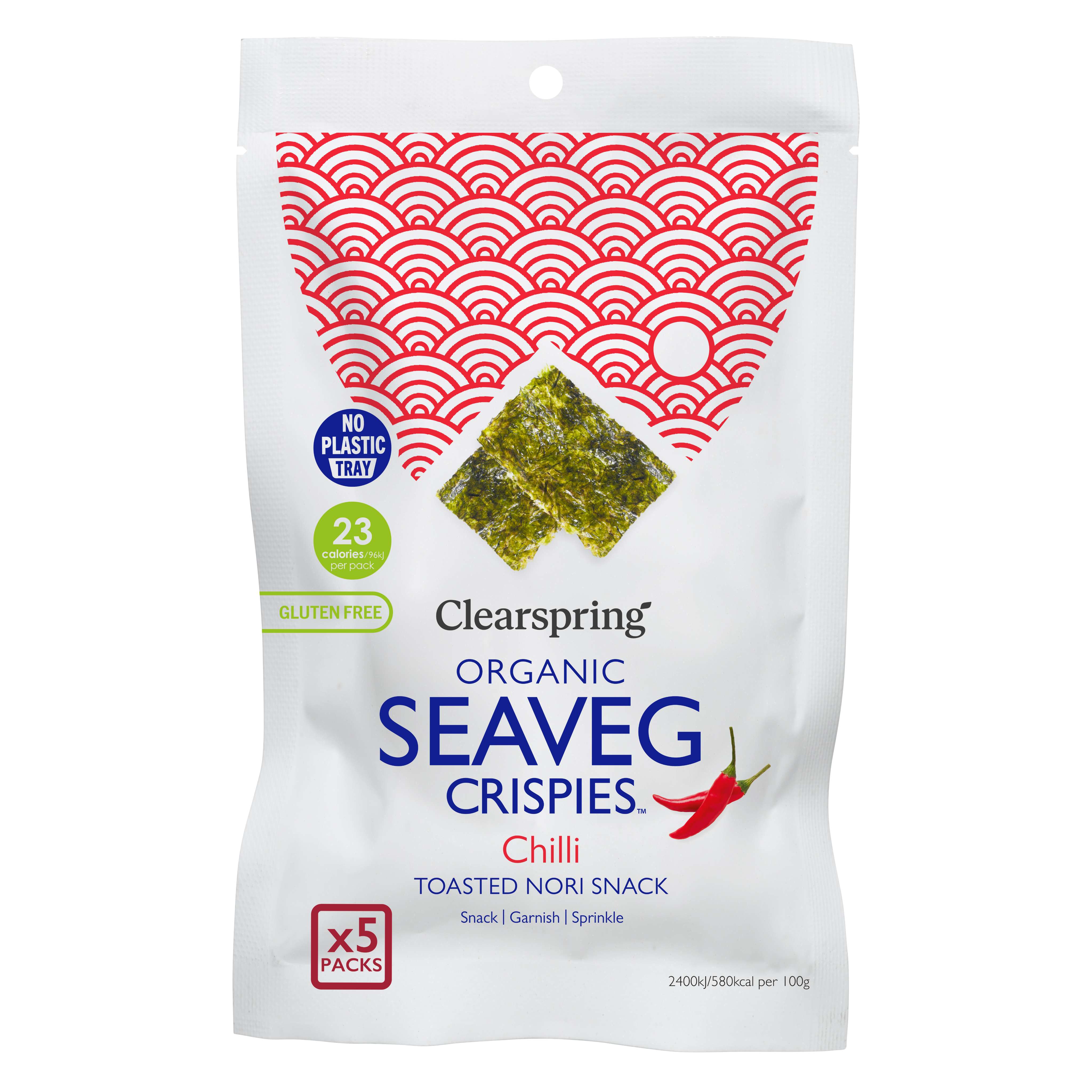 Clearspring Org Seaveg Crispies Multipack - Chilli - 5x4g