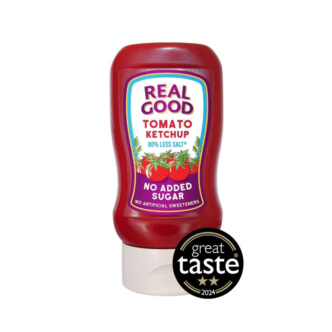 6 x Real Good Tomato Ketchup No Added Sugar - 310g