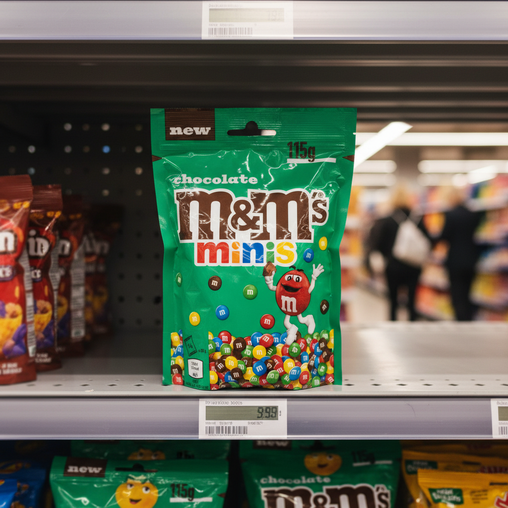 12 x M&Ms Minis Milk Chocolate Bites Pouch Bag 115G