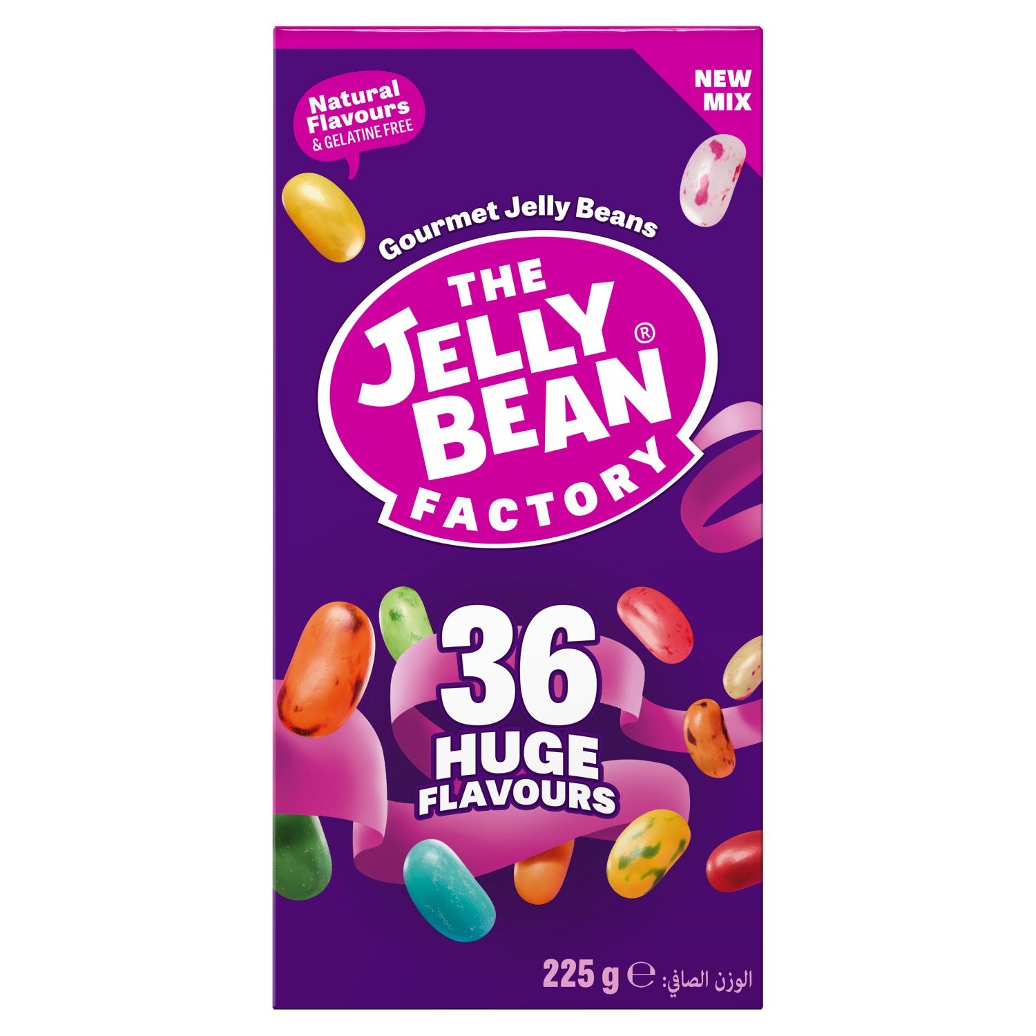 12 x The Jelly Bean Factory Gourmet Jelly Beans 36 Huge Flavours 225G