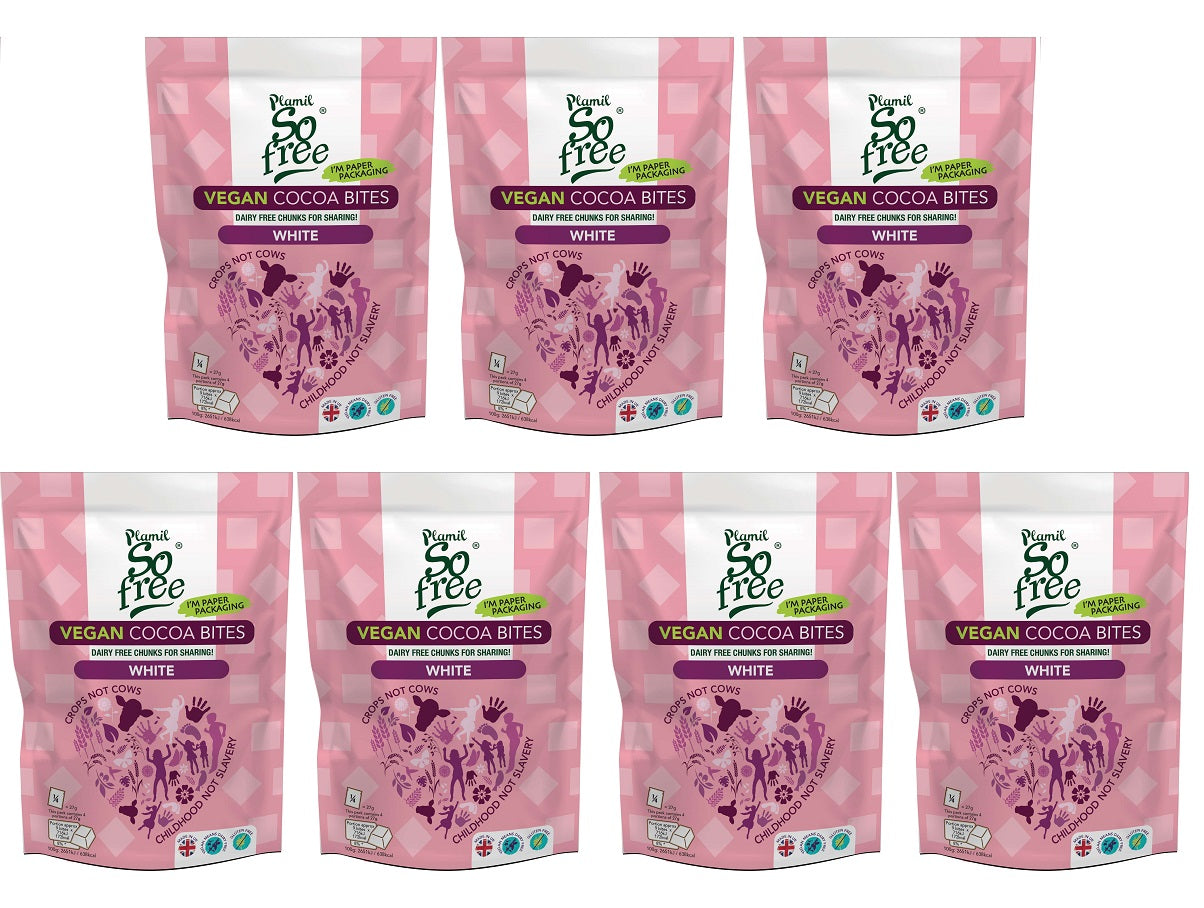 7 x Plamil So Free Vegan White Cocoa Bites - 108g