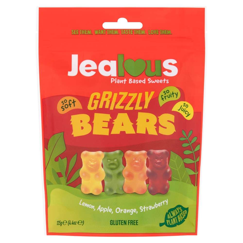 10 x Jealous Sweets Grizzly Bears Share Bag - 125g