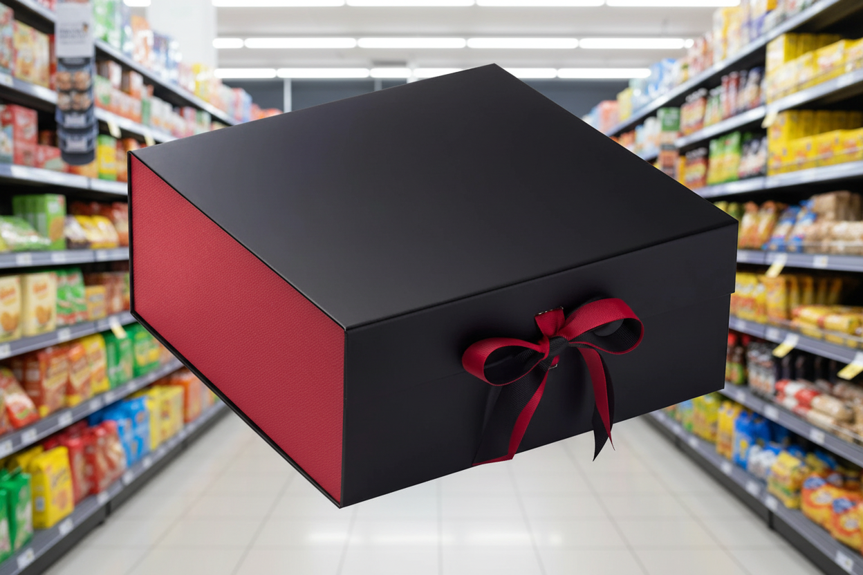 Hamper Box Large Bright Red /Black