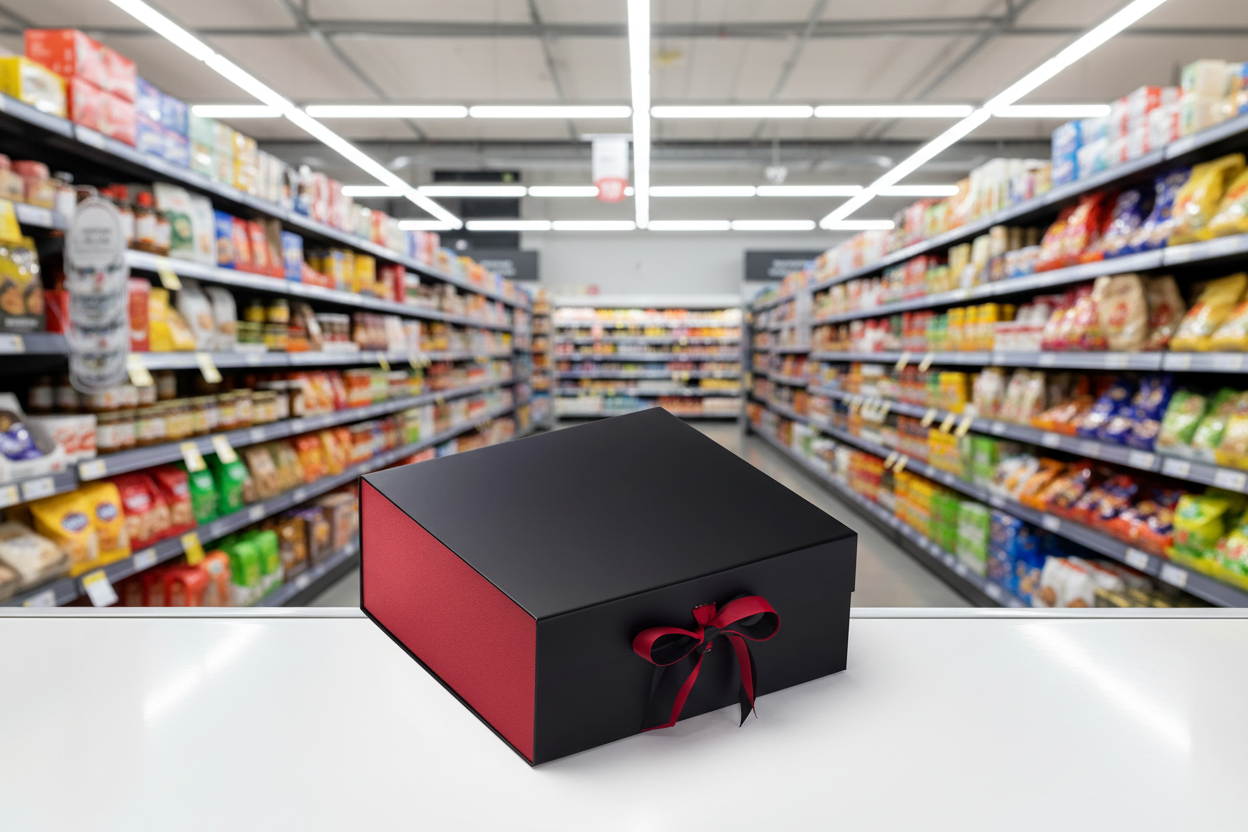 Hamper Box Large Bright Red /Black