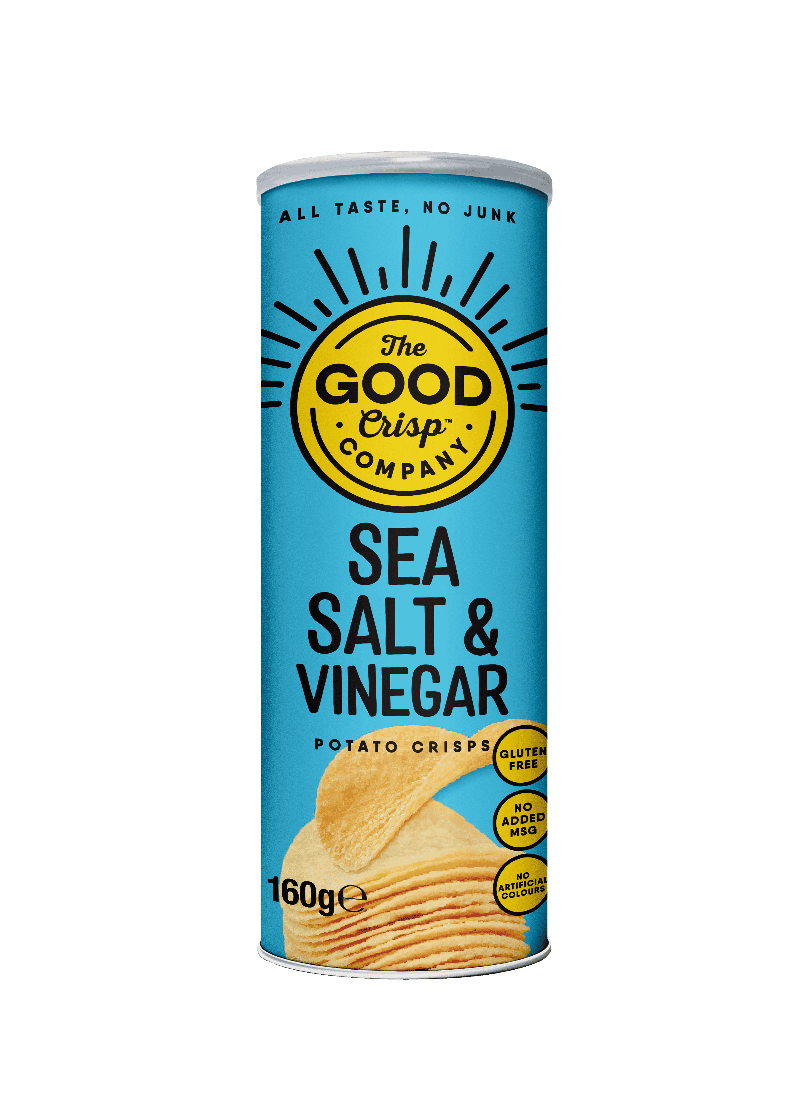 8 x The Good Crisp Company Sea Salt & Vinegar - 160g