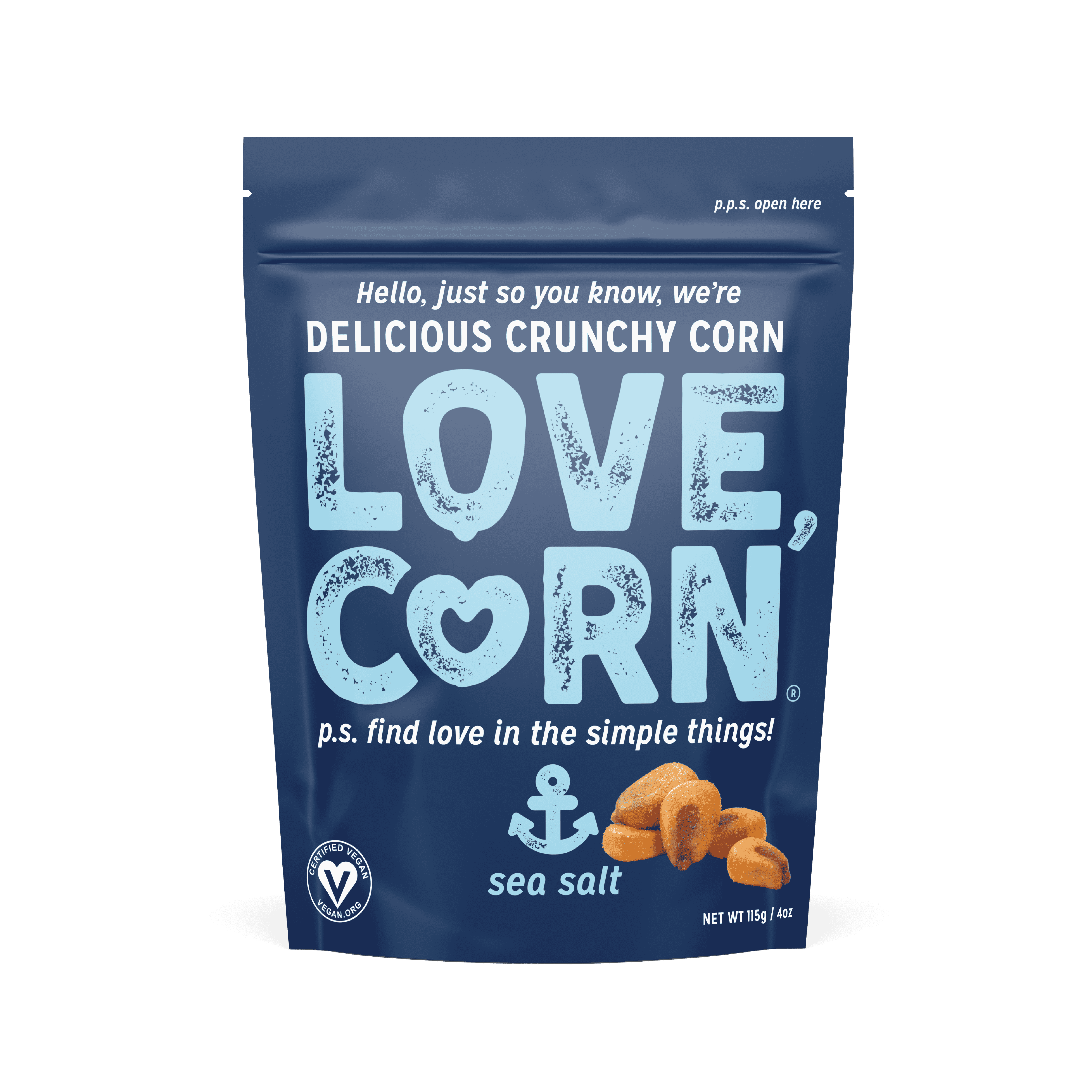 6 x Love Corn Premium Crunch Corn Sea Salt - 115g
