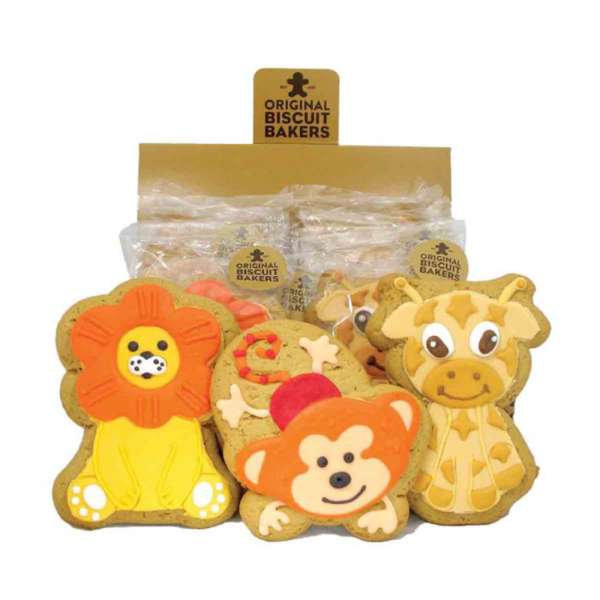 12 x Original Biscuit Bakers Iced Gingerbread Safari - 12g