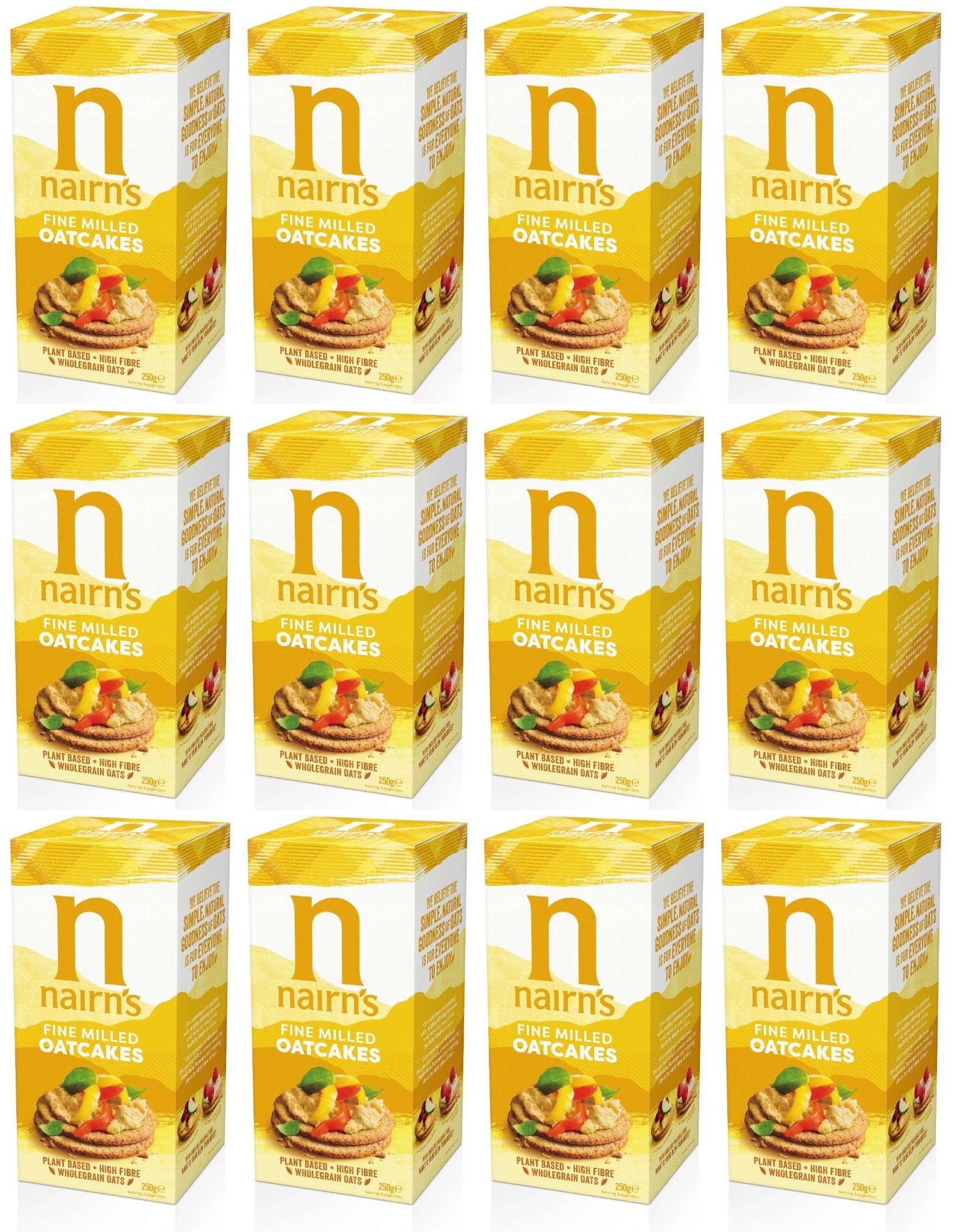 12 x Nairn's Fine Milled Oatcakes - 218g