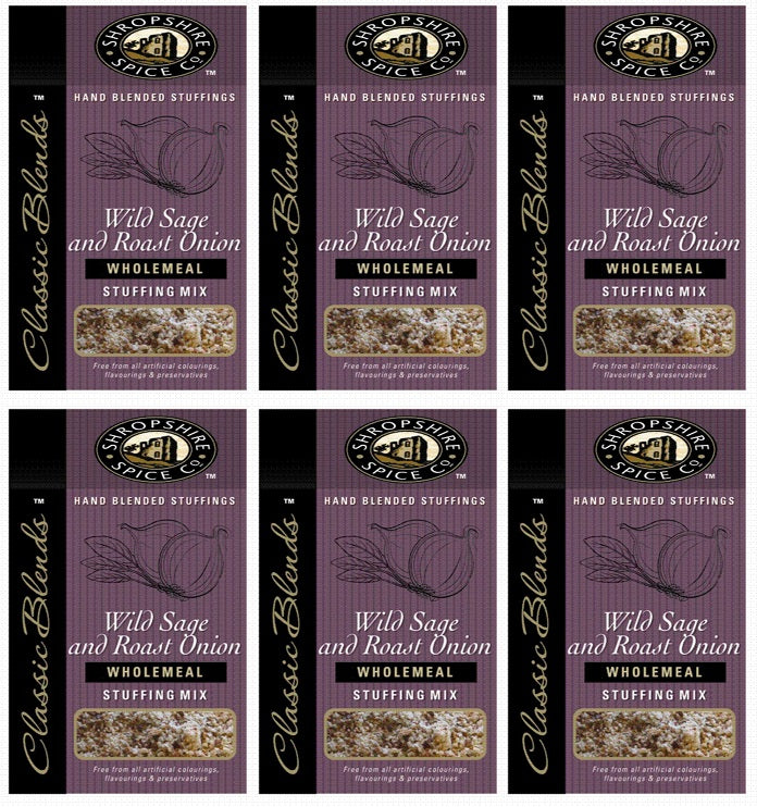 6 x Shropshire Spice Wild Sage & Onion Stuffing - 150g