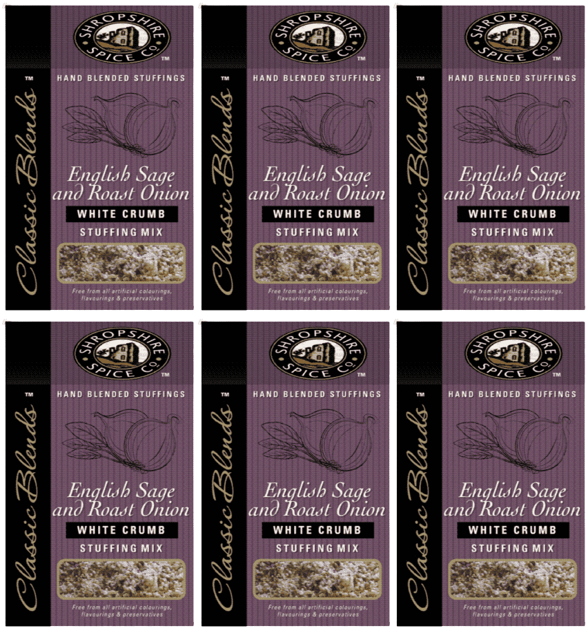 6 x Shropshire Spice Sage & Roast Onion Stuffing - 150g