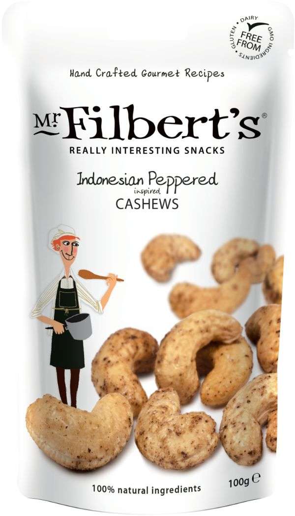 Mr Filberts Indonesian Peppered Cashews - 100g