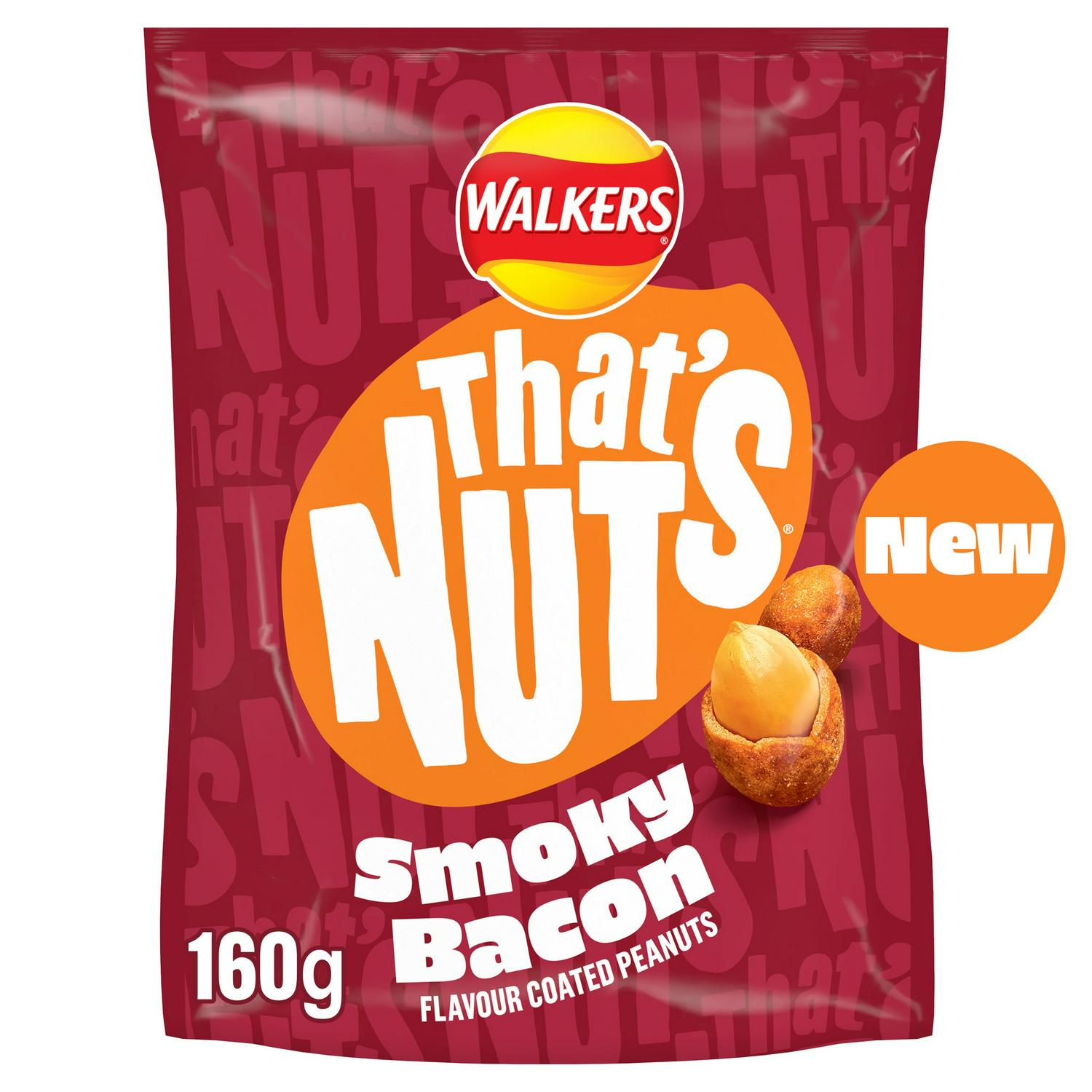 8 x Thats Nuts Walkers Smoky Bacon - 160GM