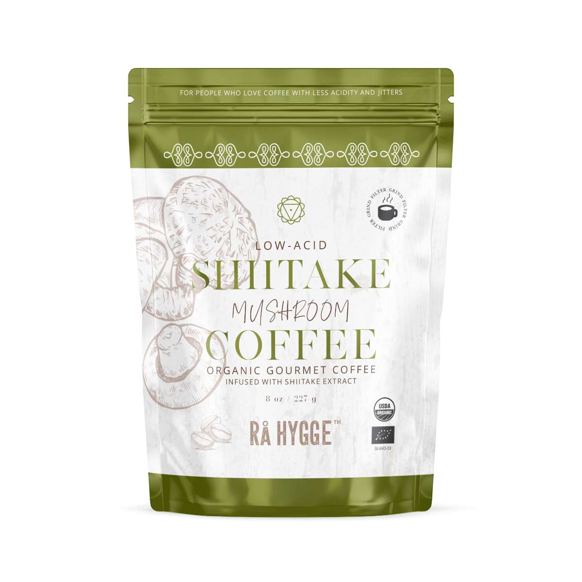 Rå Hygge Shiitake Mushroom Coffee Filter Ground - 227g
