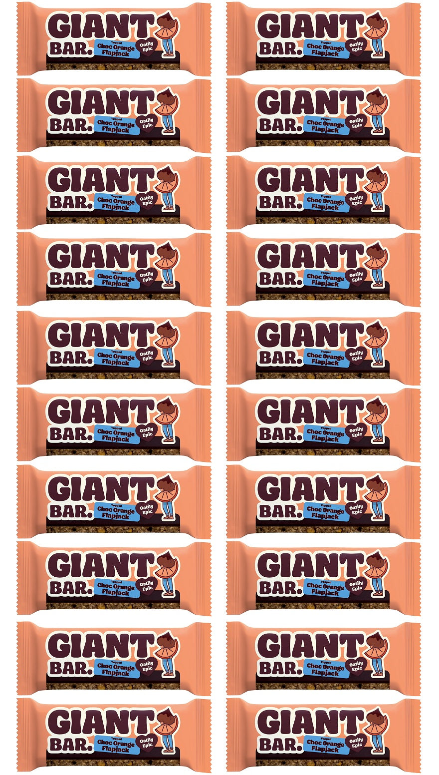 20 x Giant Bar Choc Orange - 100g