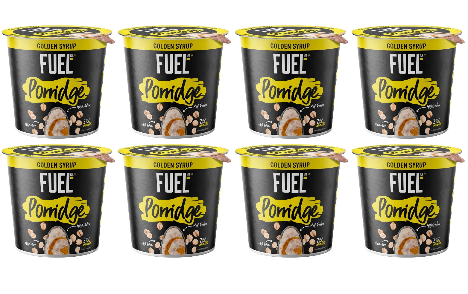 8 x Fuel10k Porridge Pot Golden Syrup - 70G