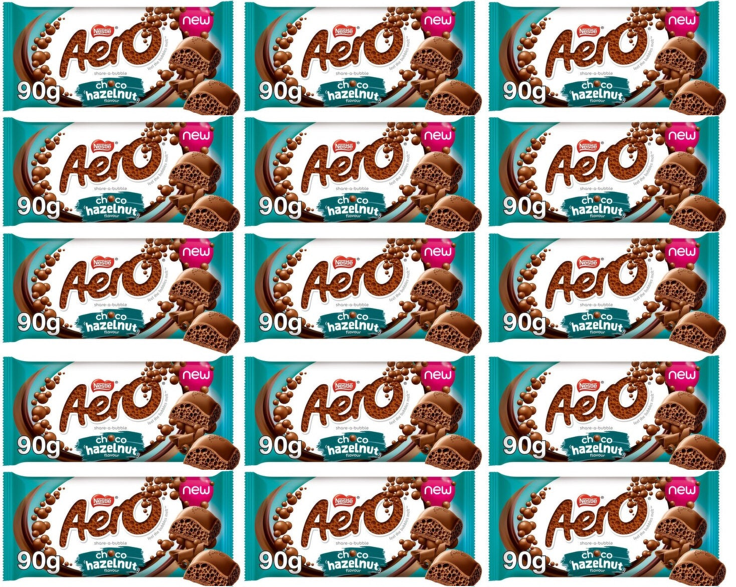 15 x Aero Hazelnut Block - 90GM