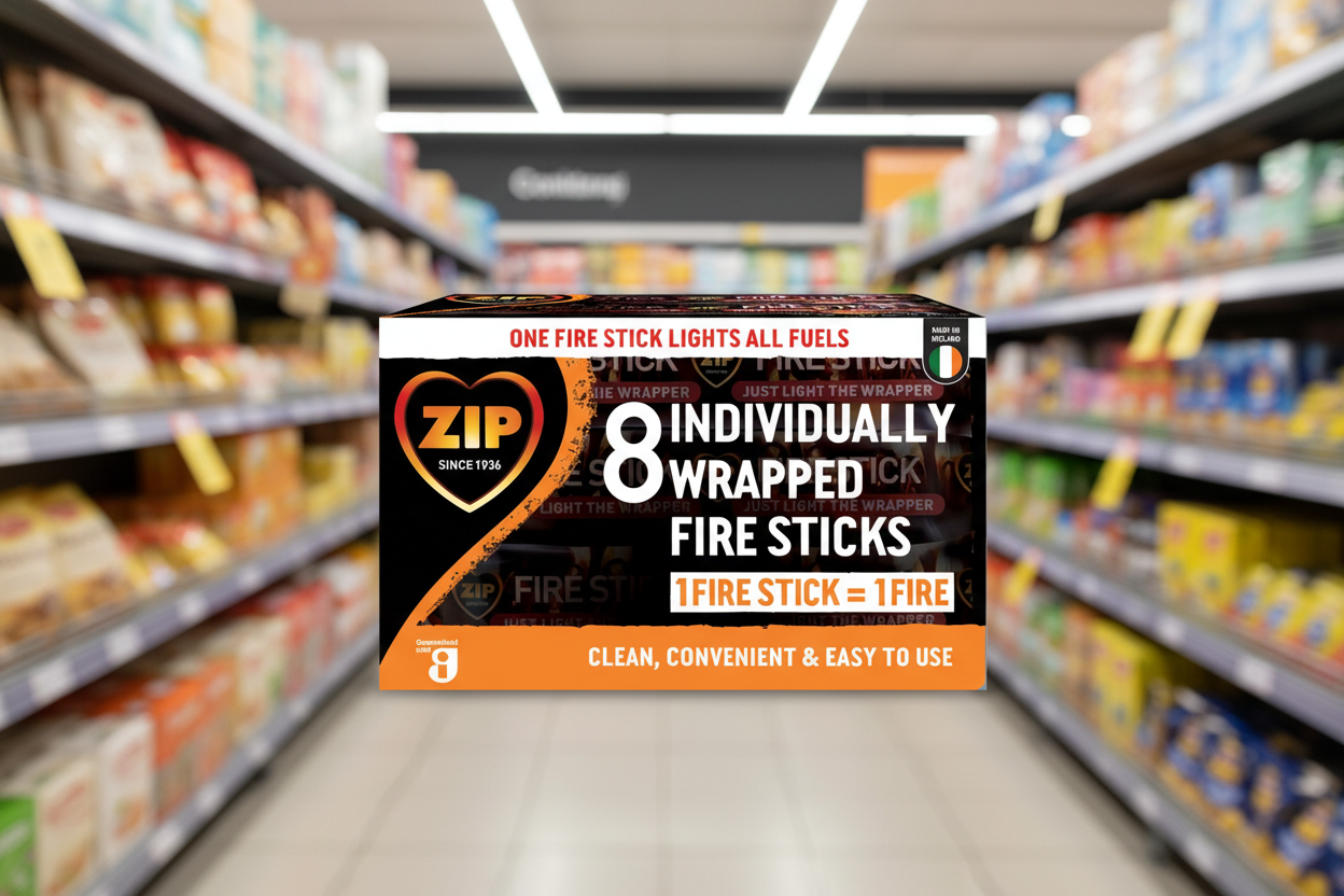 12 x Zip 8 Individually Wrapped Fire Sticks