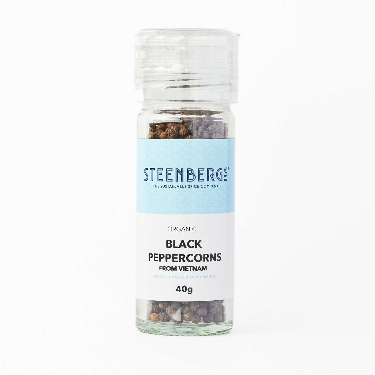 Steenbergs Organic Black Pepper Grinder - 40g