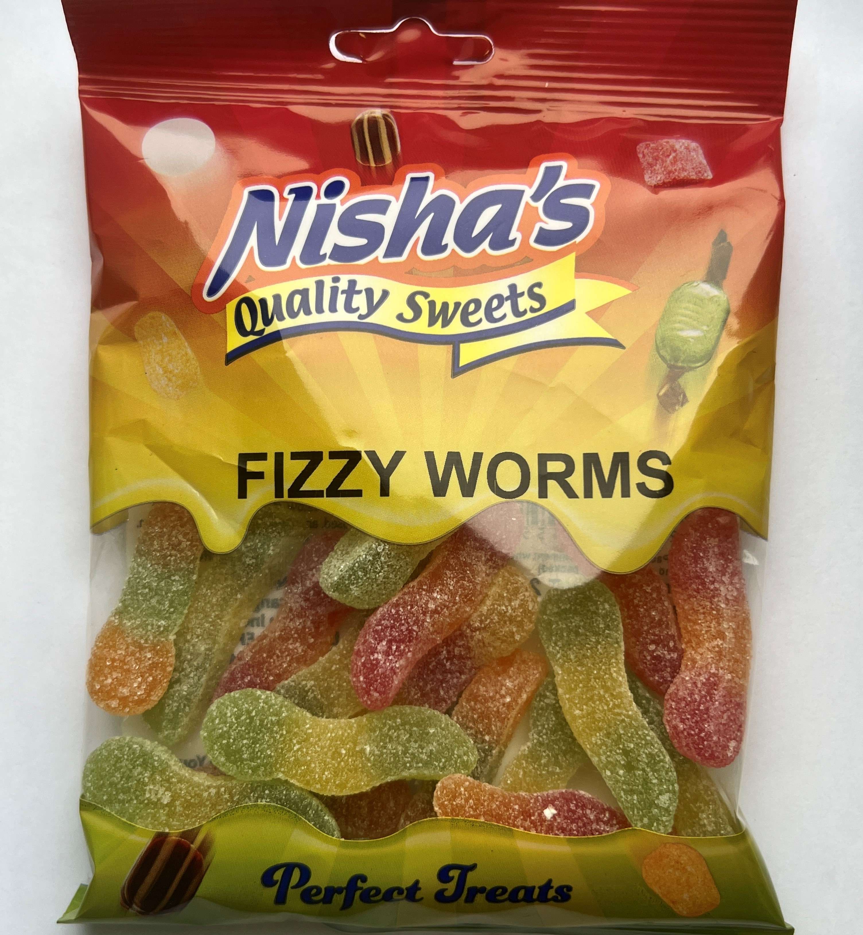 12 x Nisha Fizzy Worms - 115g