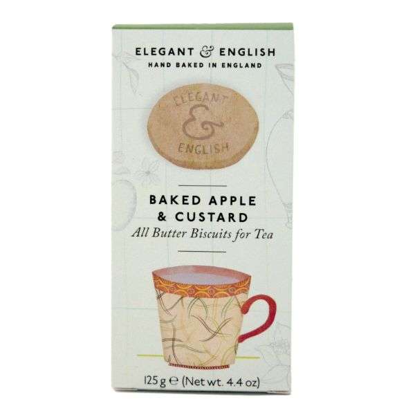 Elegant & English Baked Apple & Custard Biscuits - 140g
