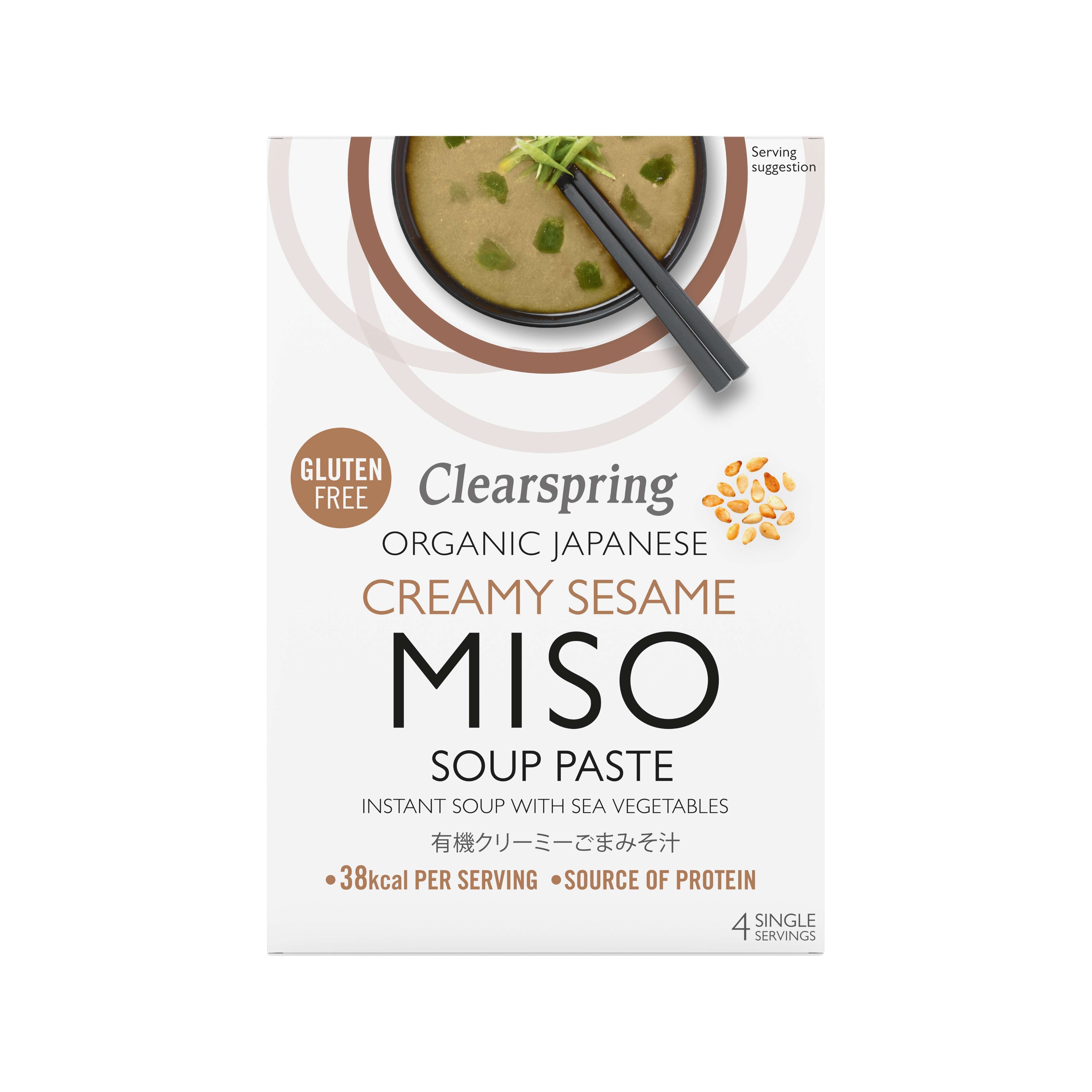 Clearspring Org Jap Sesame Miso Soup Paste Sea Veg - 4x15g