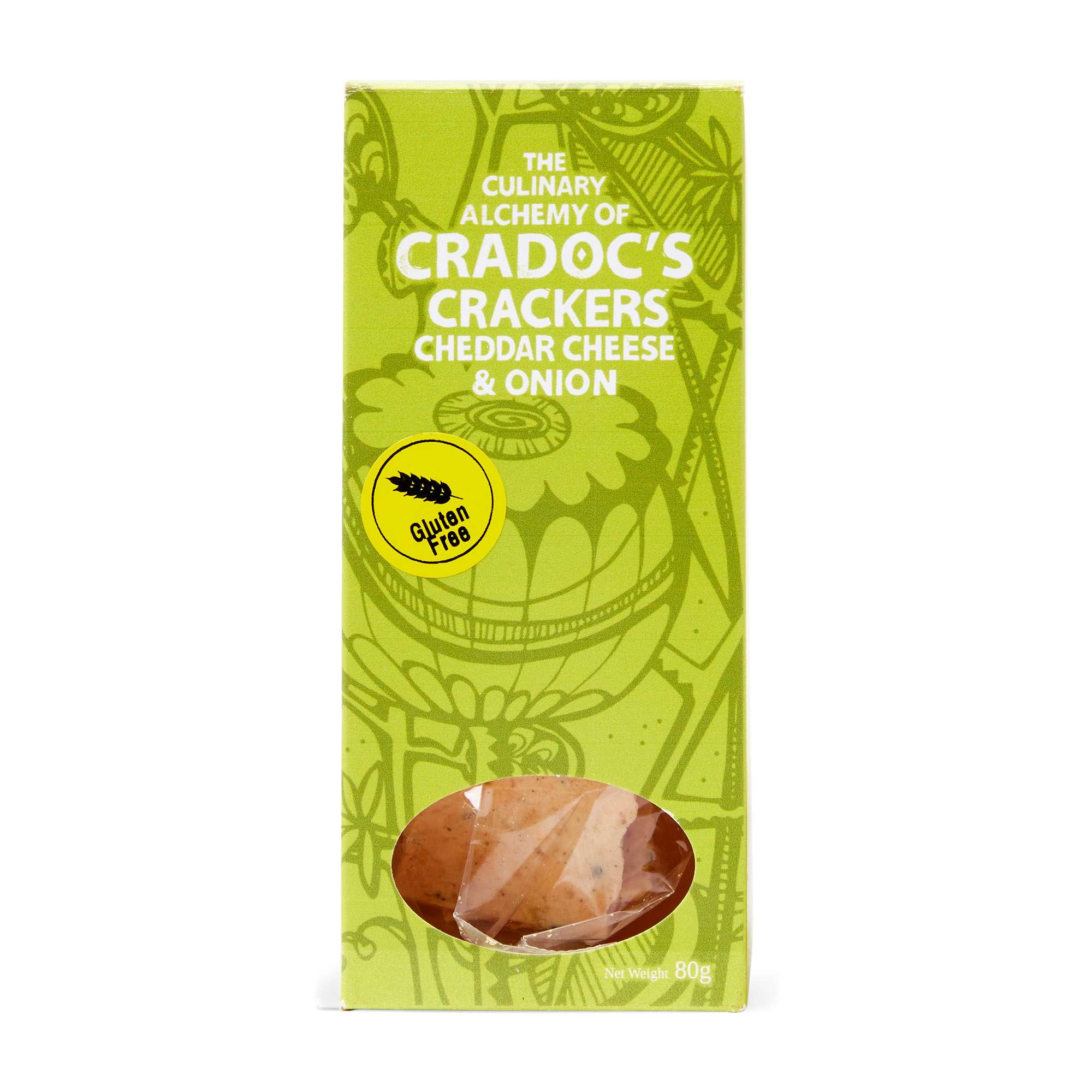 6 x Cradoc's Cheddar & Onion Chutney Crackers - 80g