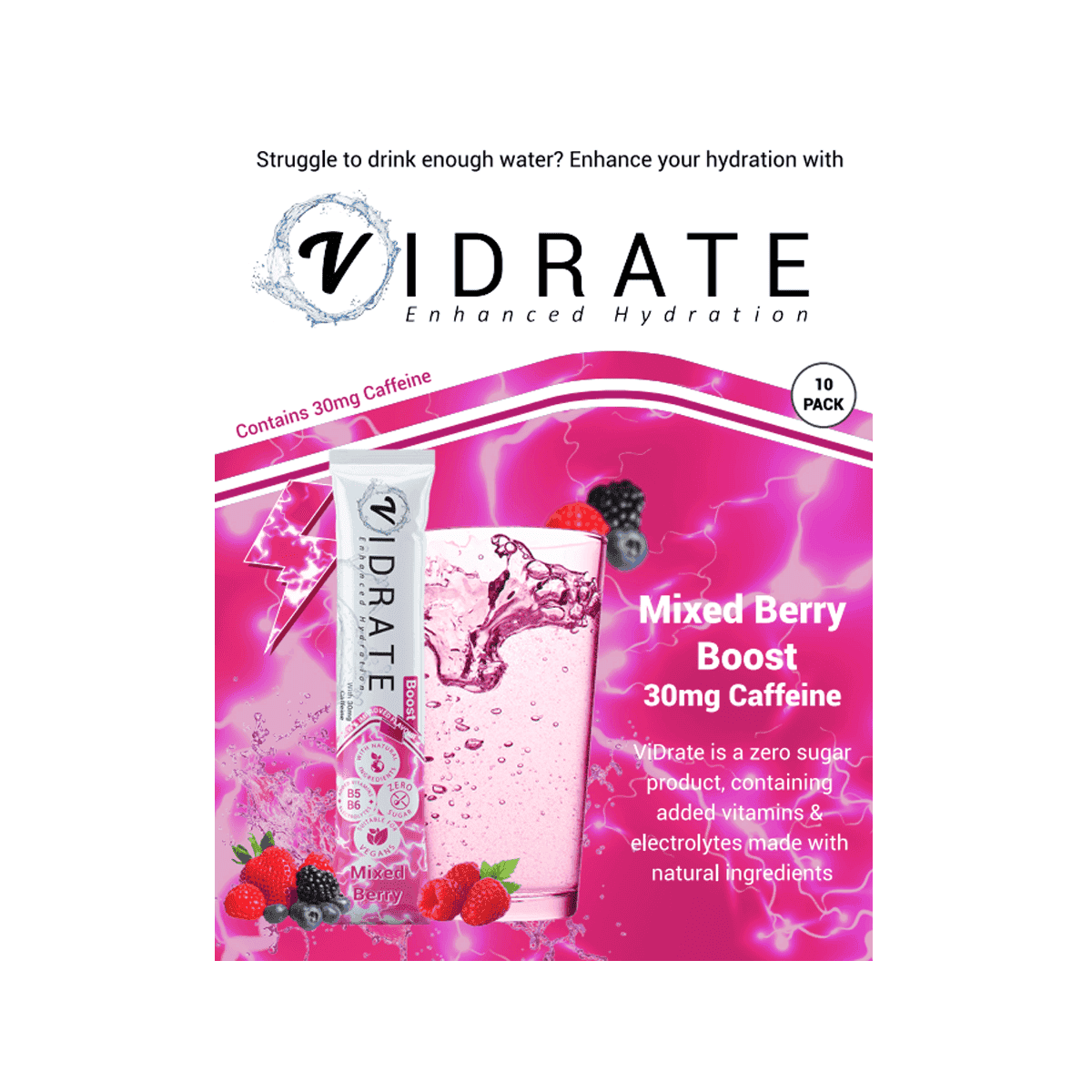 ViDrate Boost (Mixed Berry) SRDU - 10x3g