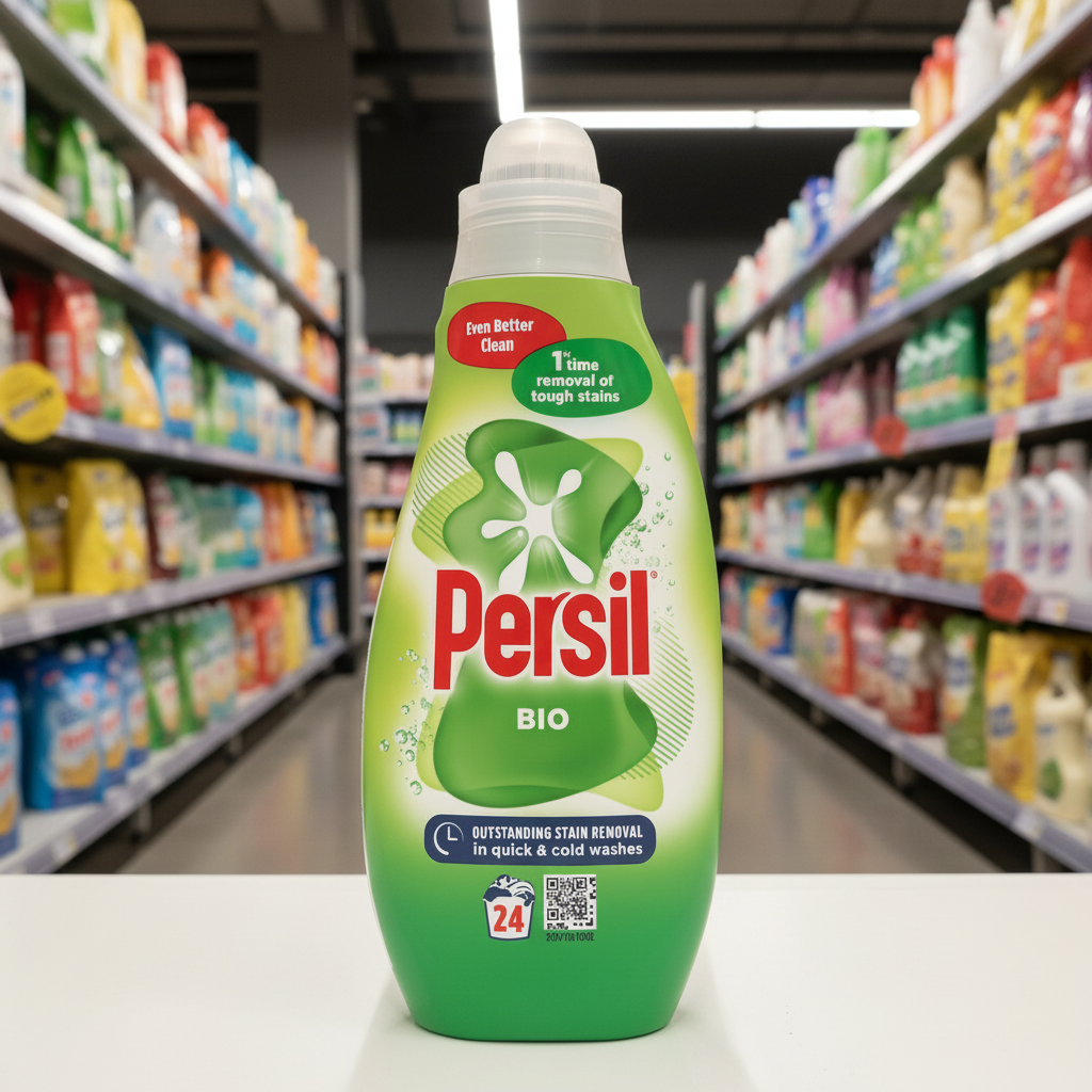 8 x Persil Laundry Washing Liquid Detergent Bio 648 Ml (24 Washes)