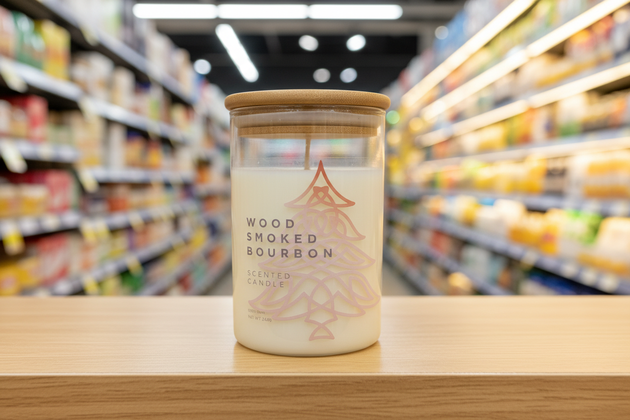 The Celtic Collection Wood Smoked Bourbon Scented Candle 345G