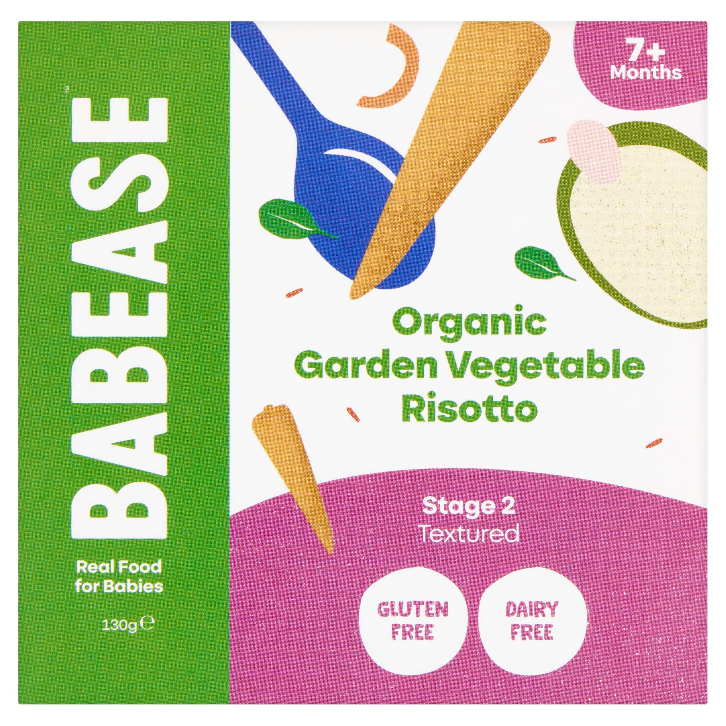 6 x Babease Org Garden Vegetable Risotto Pot - 130g