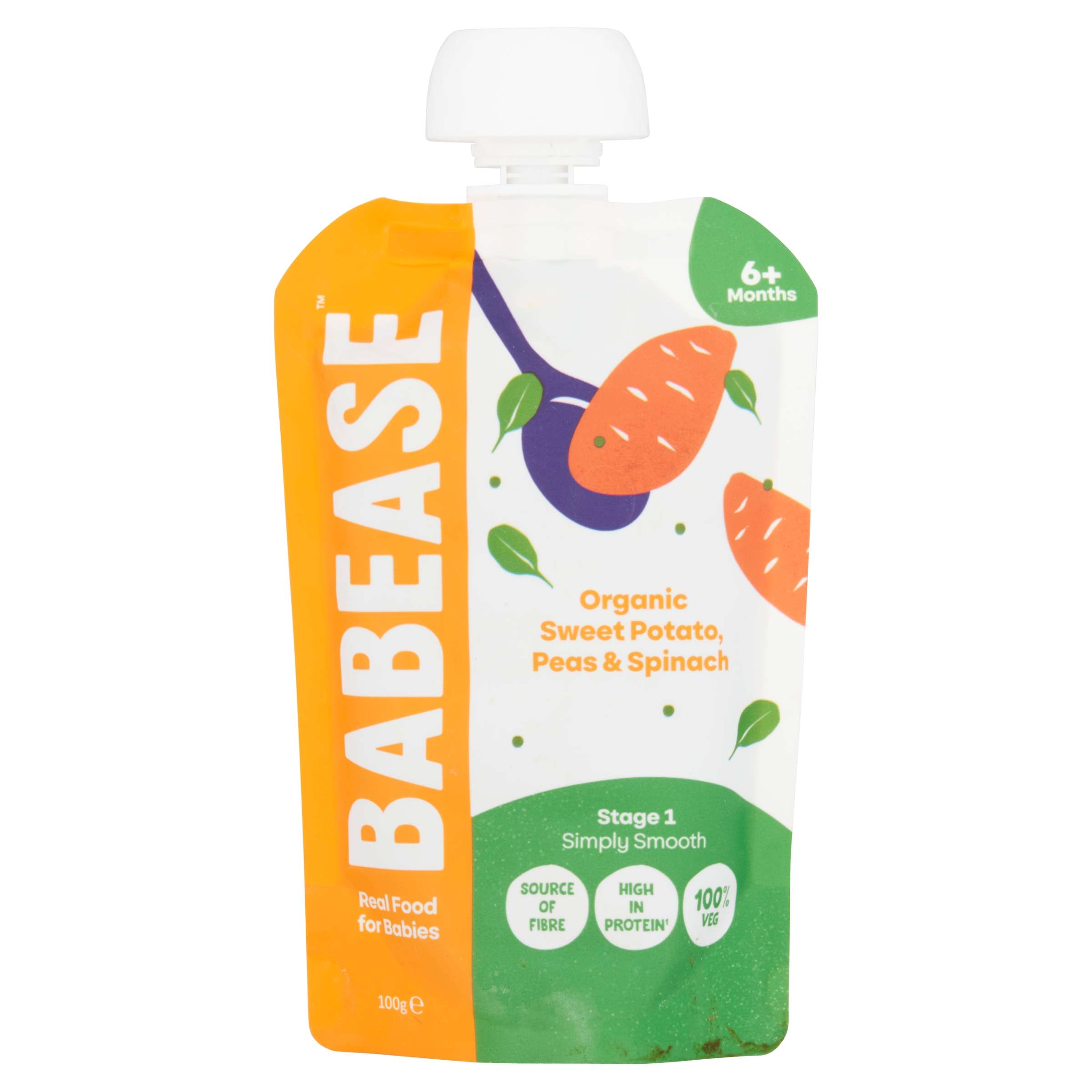 6 x Babease Org S/Potato Spinach Masala W/grain Rice - 190g