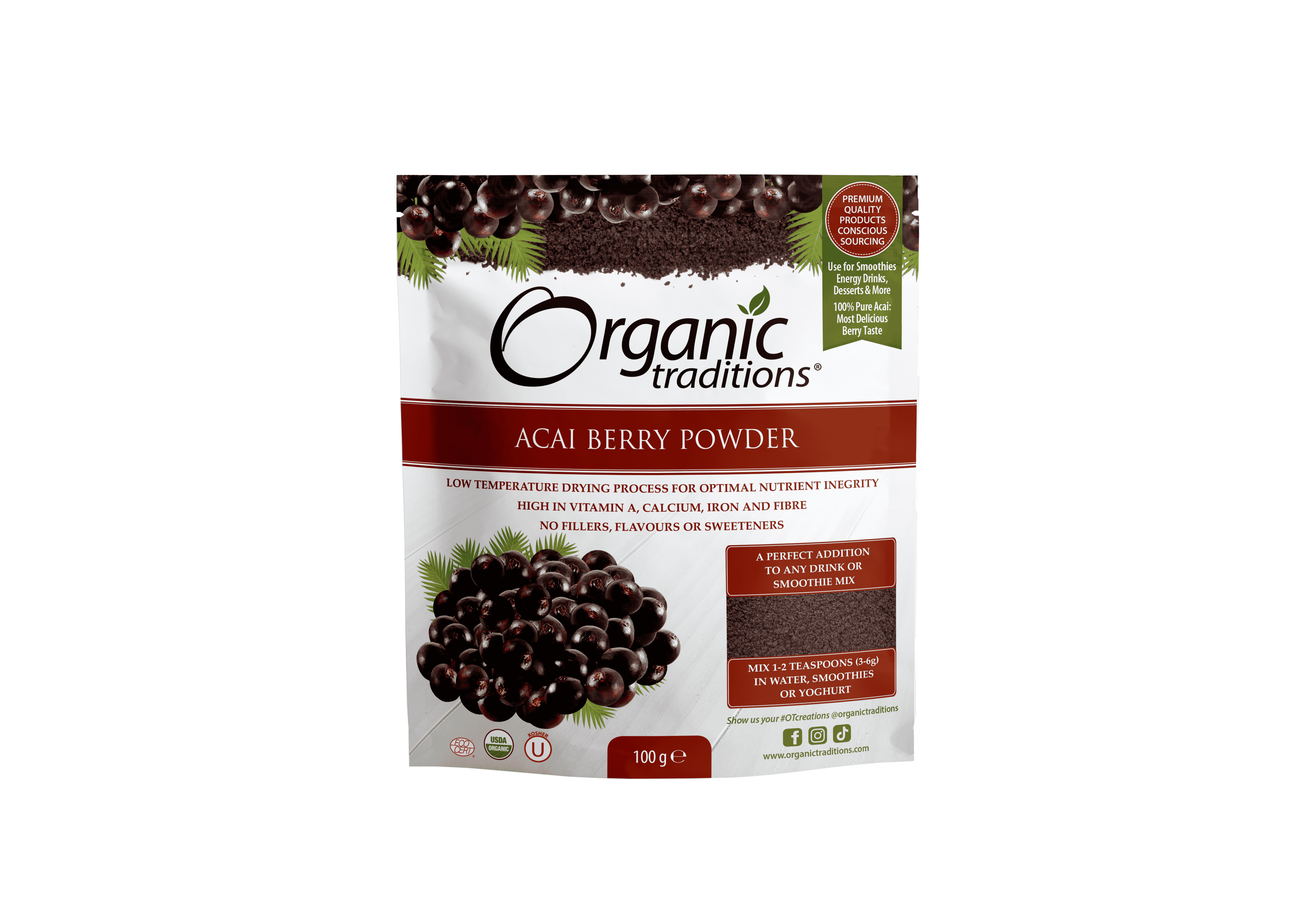 Organic Traditions Org Acai Berry Powder - 100g