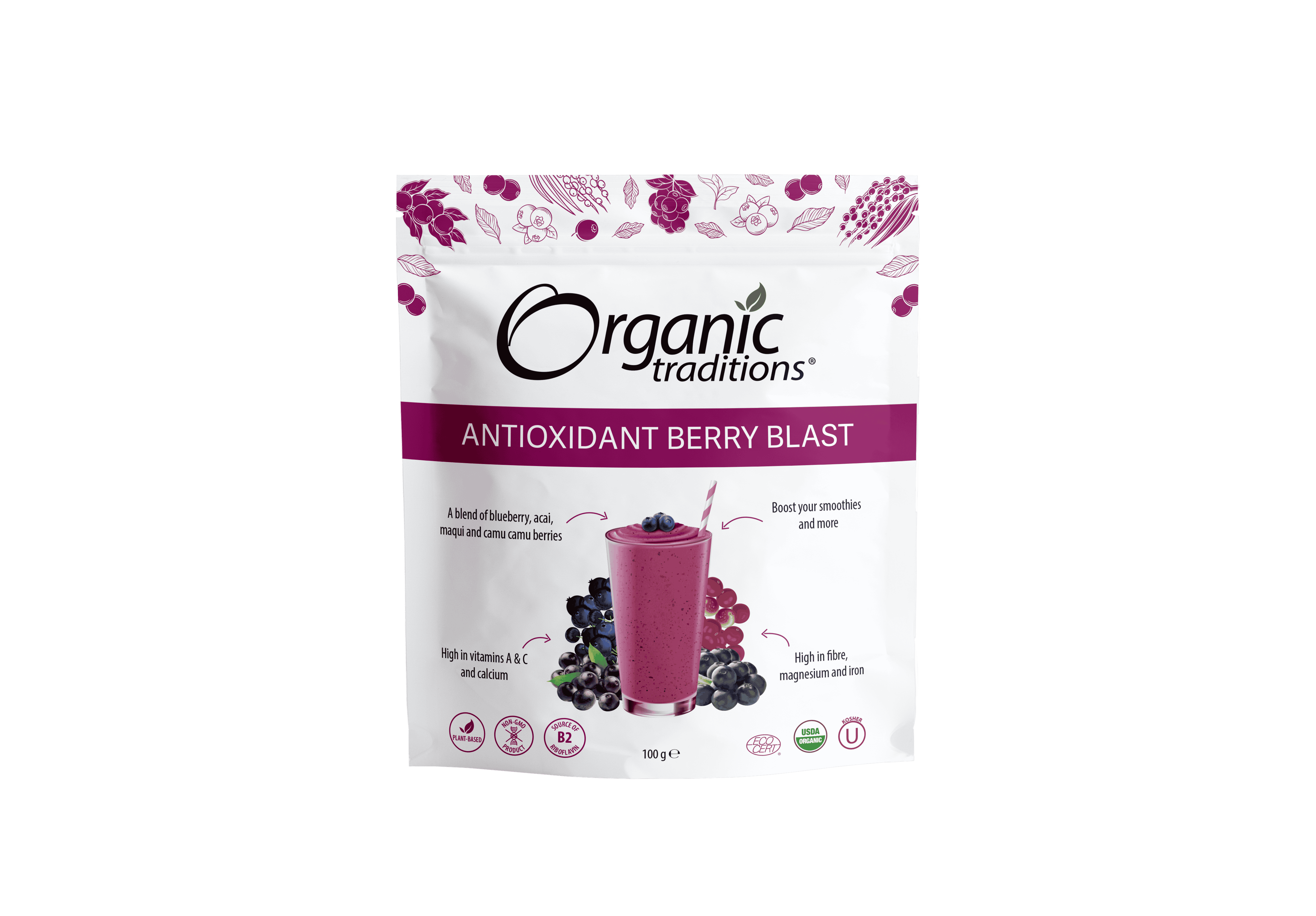 Organic Traditions Org Antioxidant Berry Blast - 100g