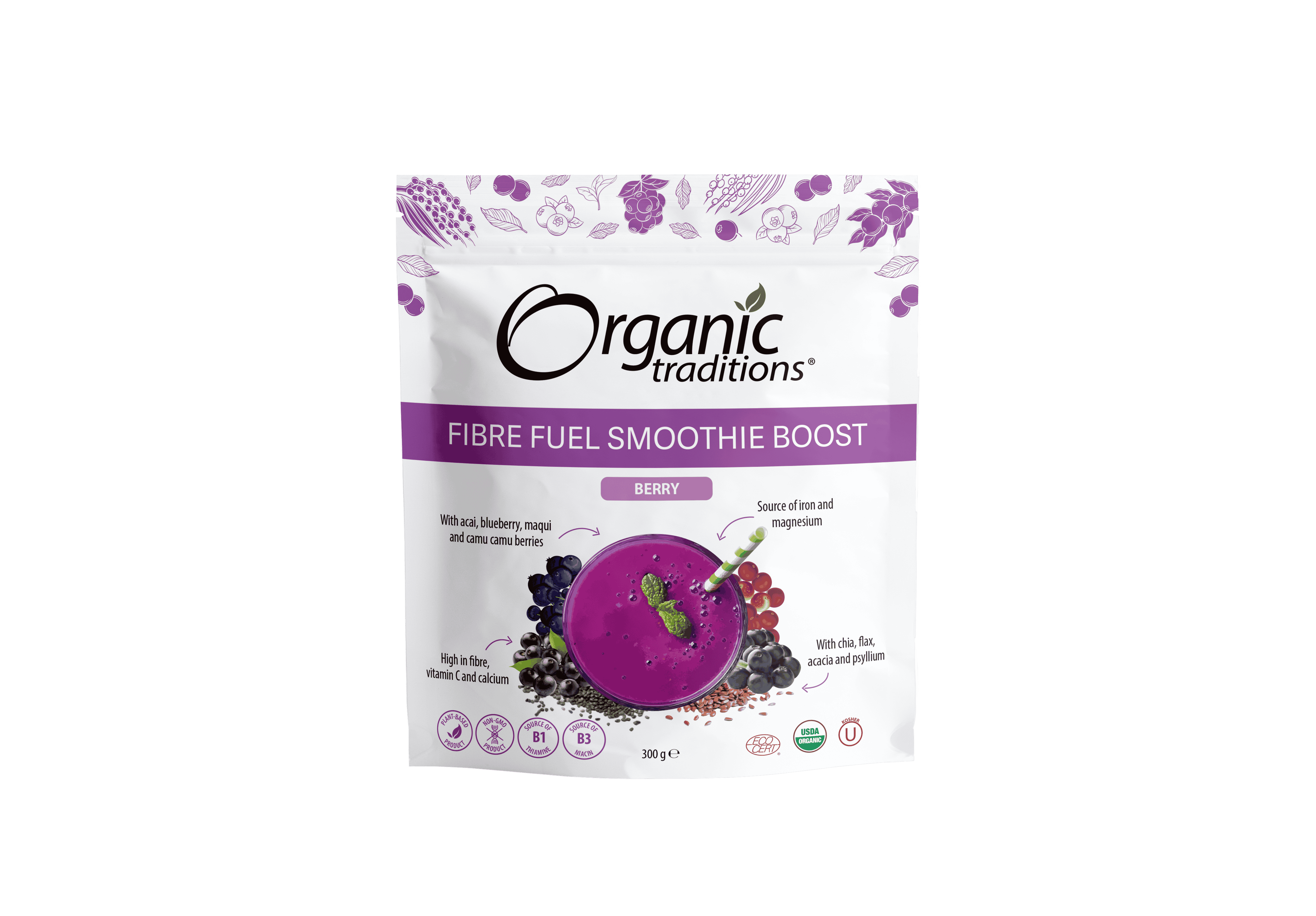 Organic Traditions Org Berry Smoothie Boost - 300g