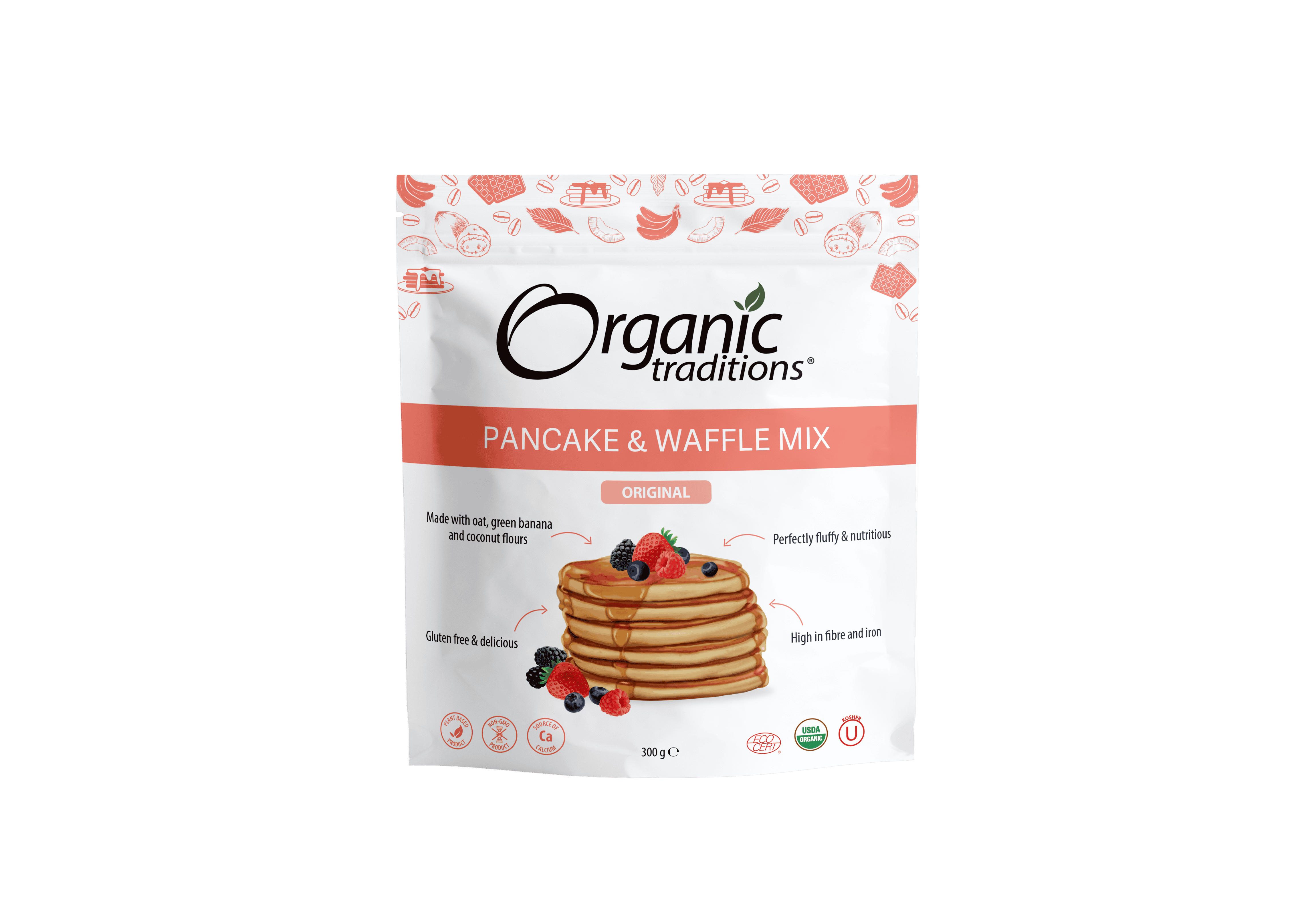 Organic Traditions Org Pancake & Waffle Mix - 300g