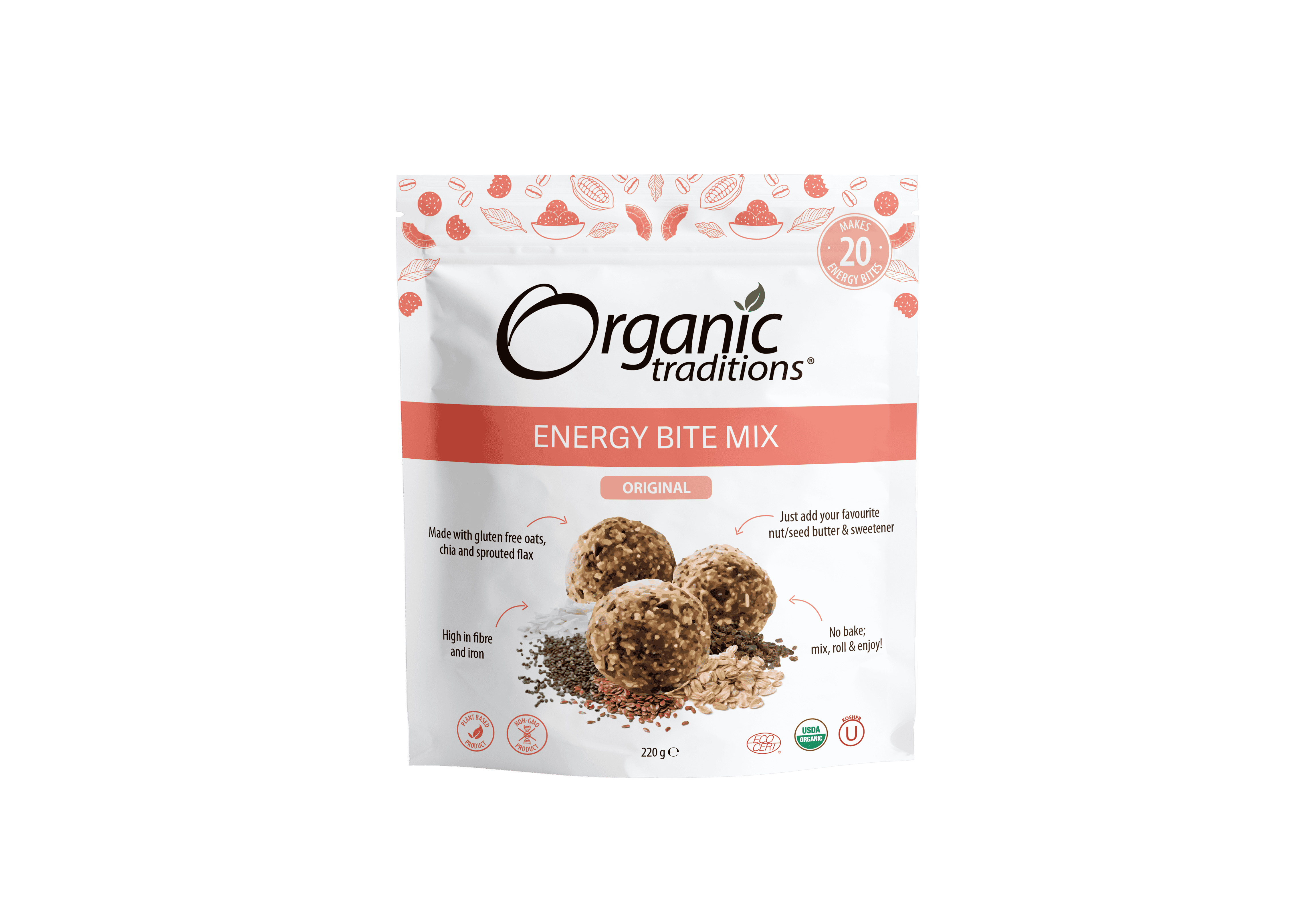 Organic Traditions Org Energy Bite Mix - 220g