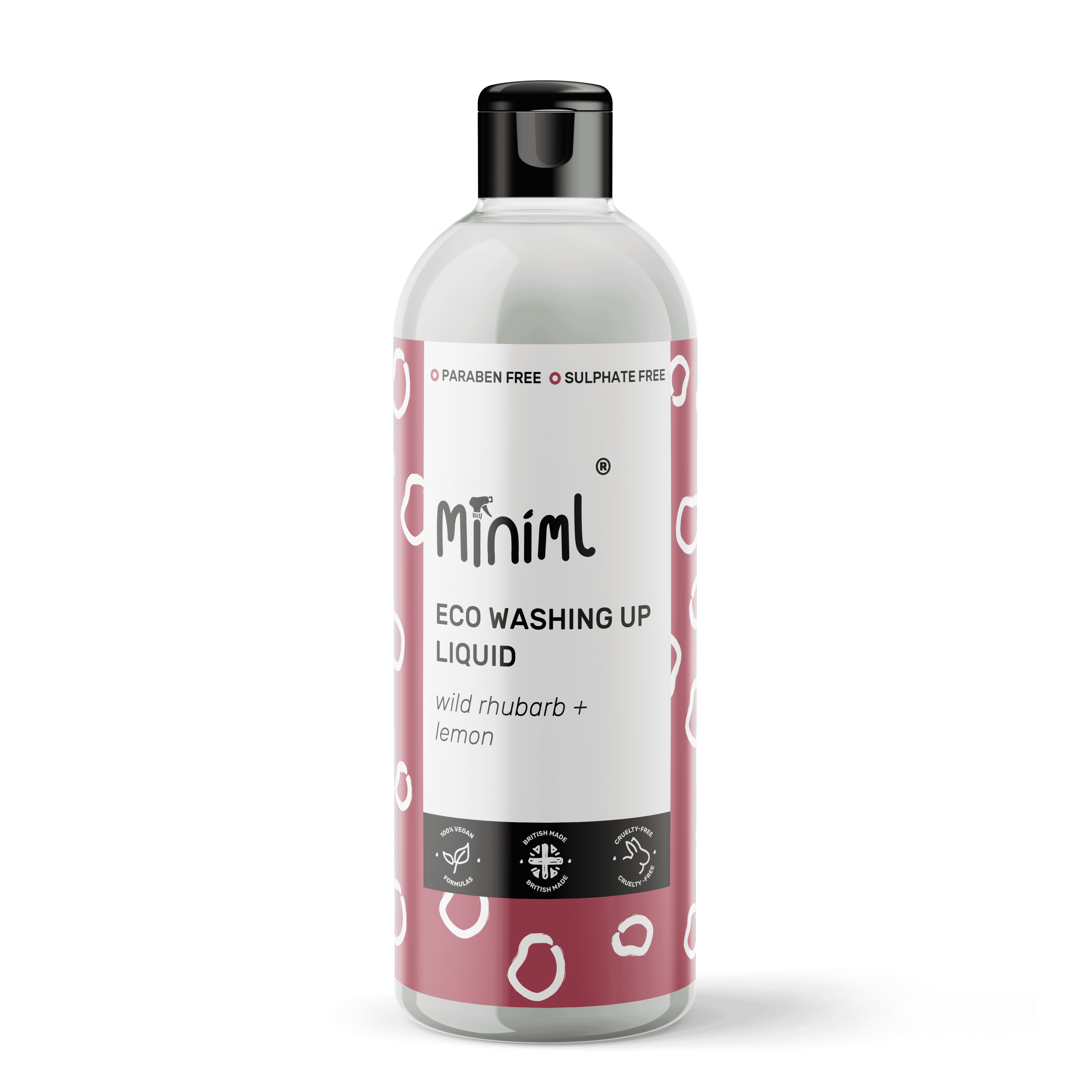 Miniml Washing Up Liquid Rhubarb Lemon - 500ml