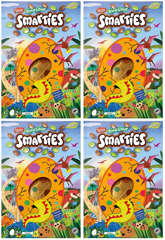4 x Nestle Smarties Dinosaur Giant Egg - 226GM