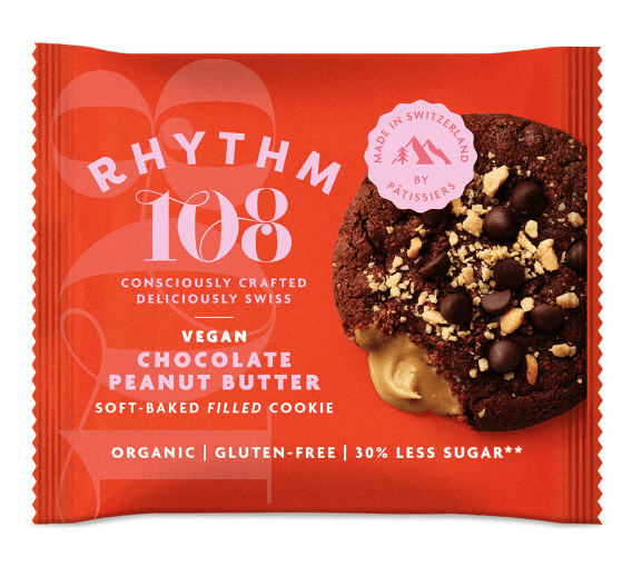 12 x Rhythm 108 Choc Peanut Butter Cookie - 50g